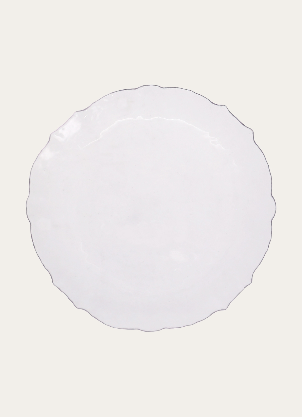 ASSIETTE PLATE EN VERRE ÉCLATANTE TRANSPARENT