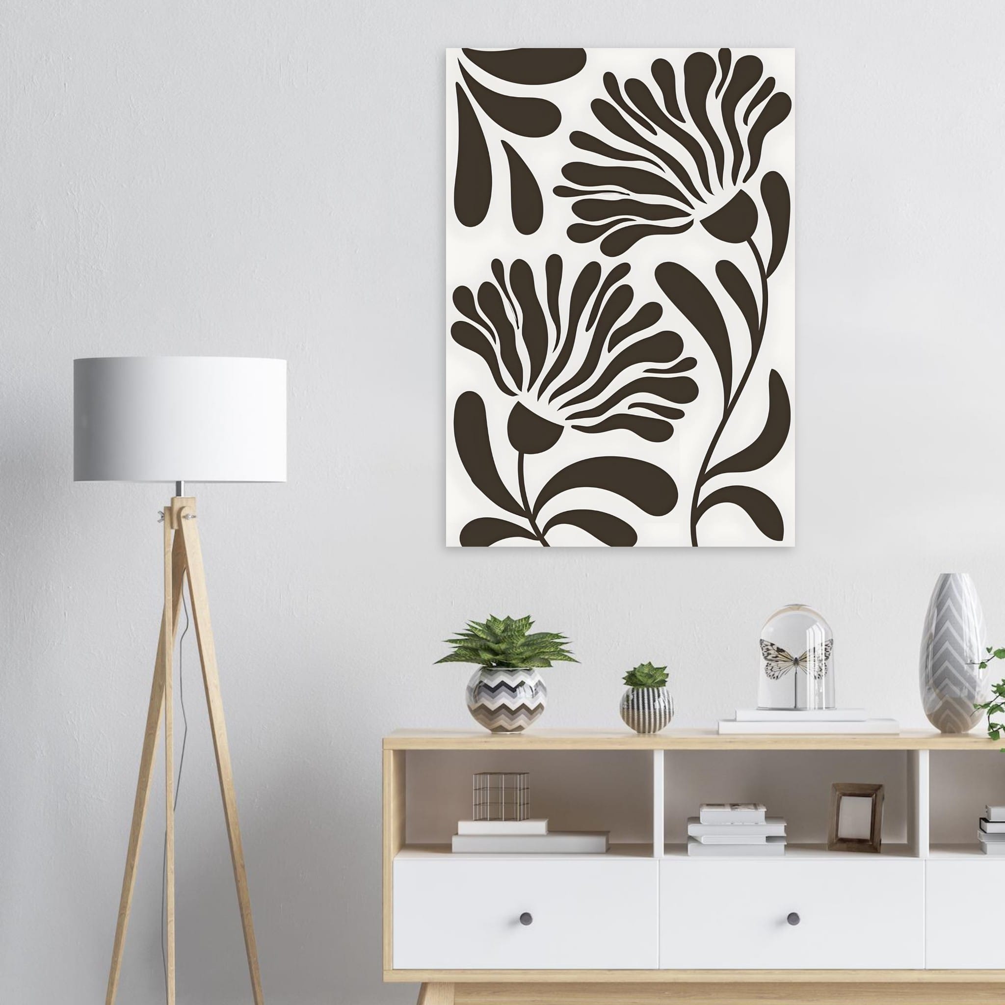 Artfulprints Poster Matisse – Wildflower line  - 70x100 cm - Zwart / Wit