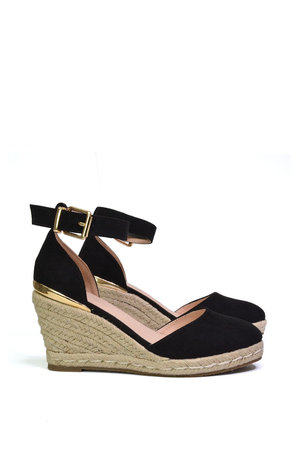 XY London Forest' Closed Toe Espadrille Wedge Heel Sandals