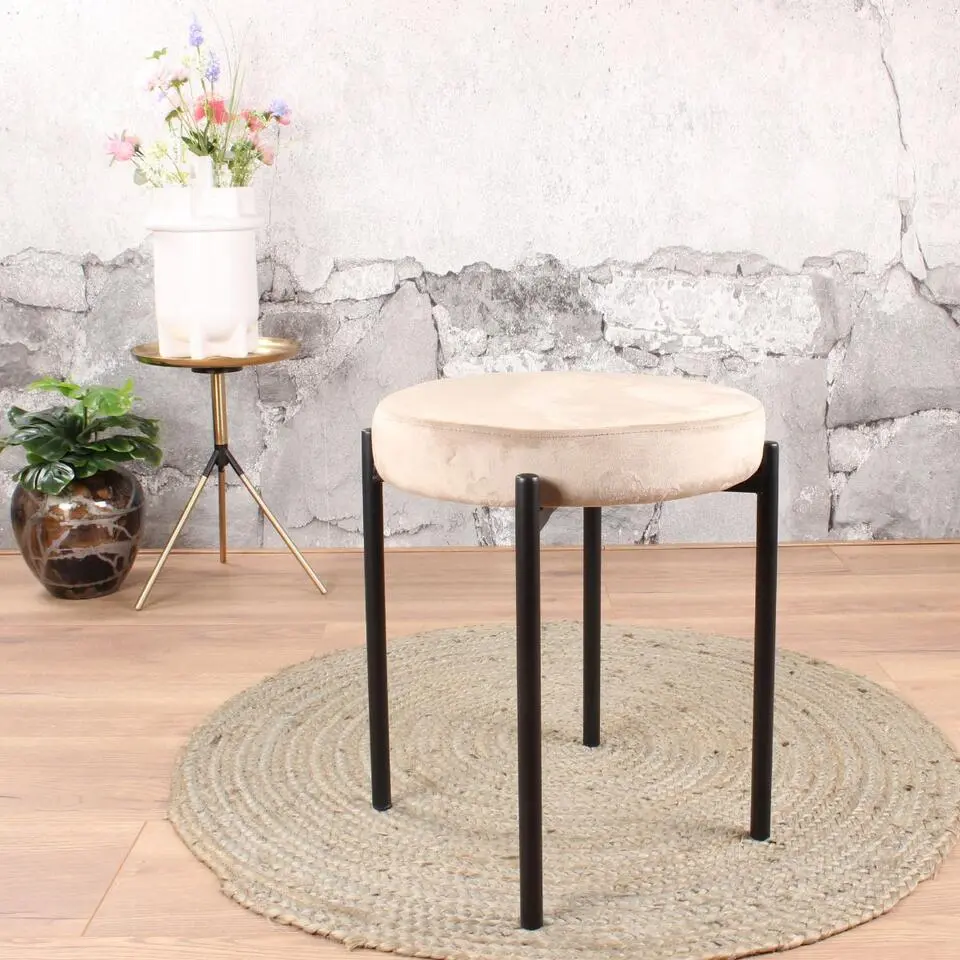 DS4U - Mika velvet kruk champagne