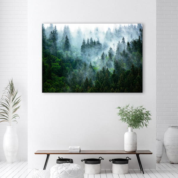 Feeby Obraz, Las we mgle pejzaż 60x40