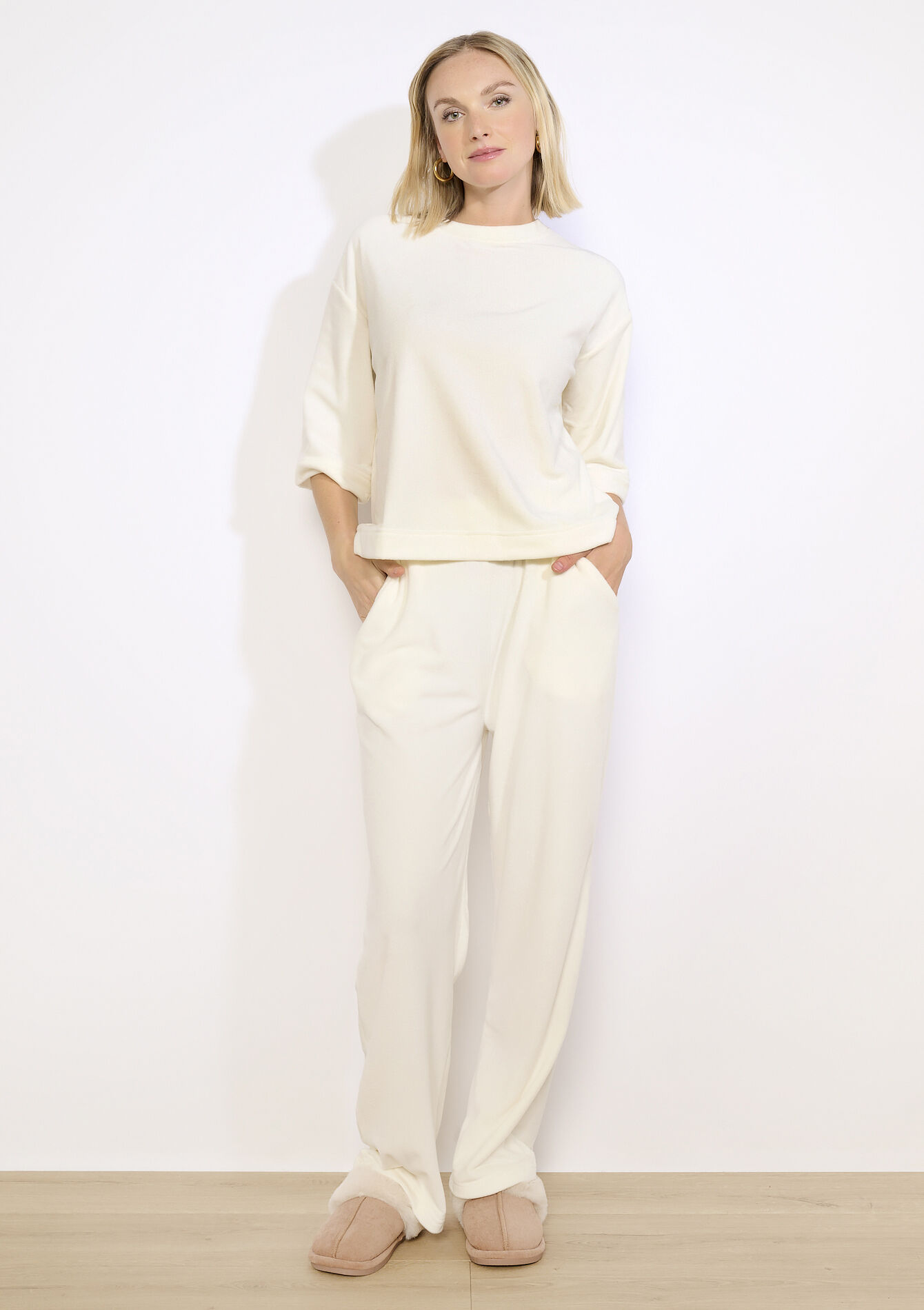 Wijde fluwelen broek