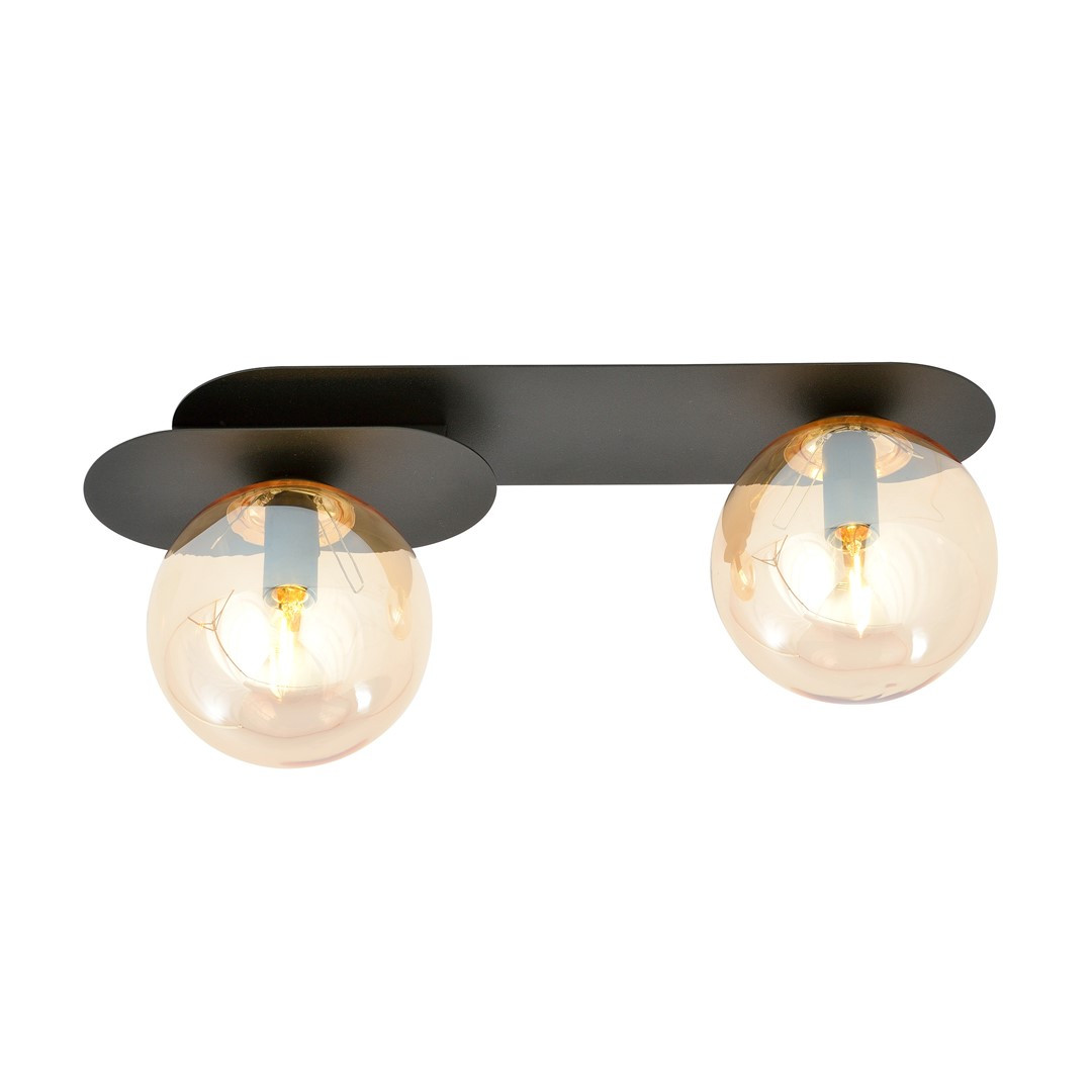 Lampa Sufitowa Plaza 2 Black/Miodowy