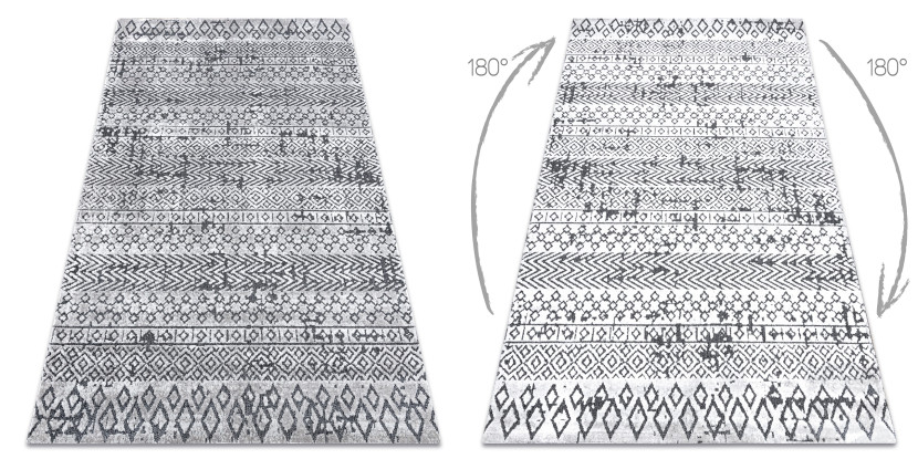 Dywan Strukturalny SIERRA G6042 Płasko tkany, dwa poziomy runa 120x170 cm