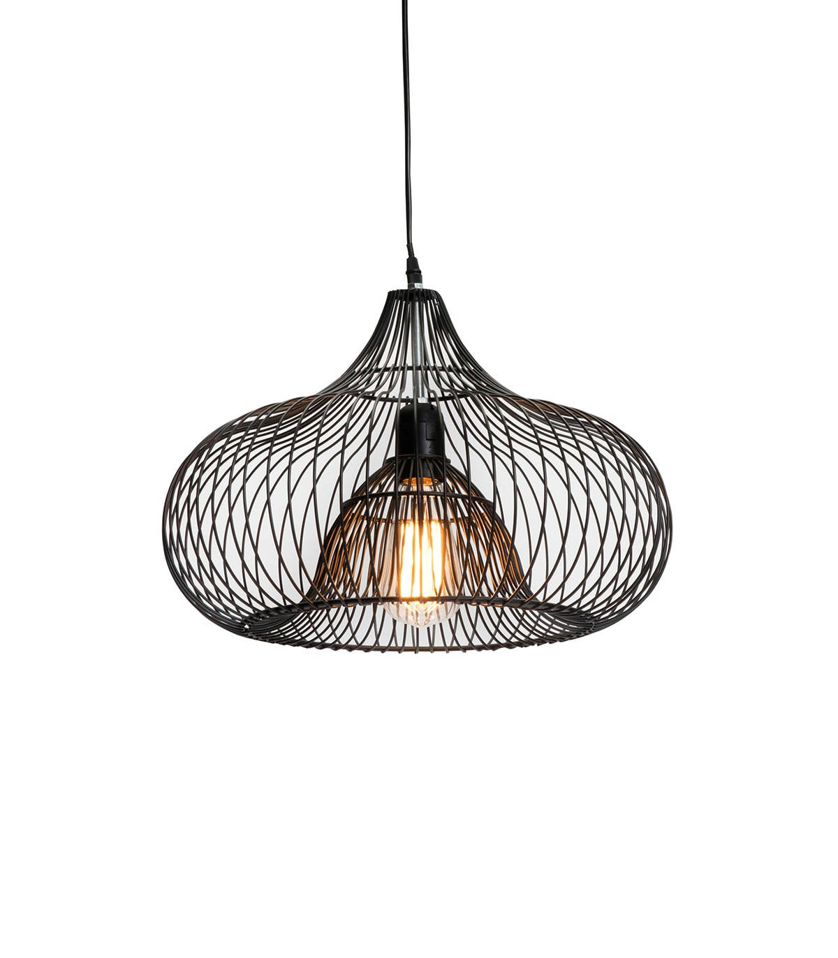 CHARLOTTE - Suspension en métal noir d. 39 cm