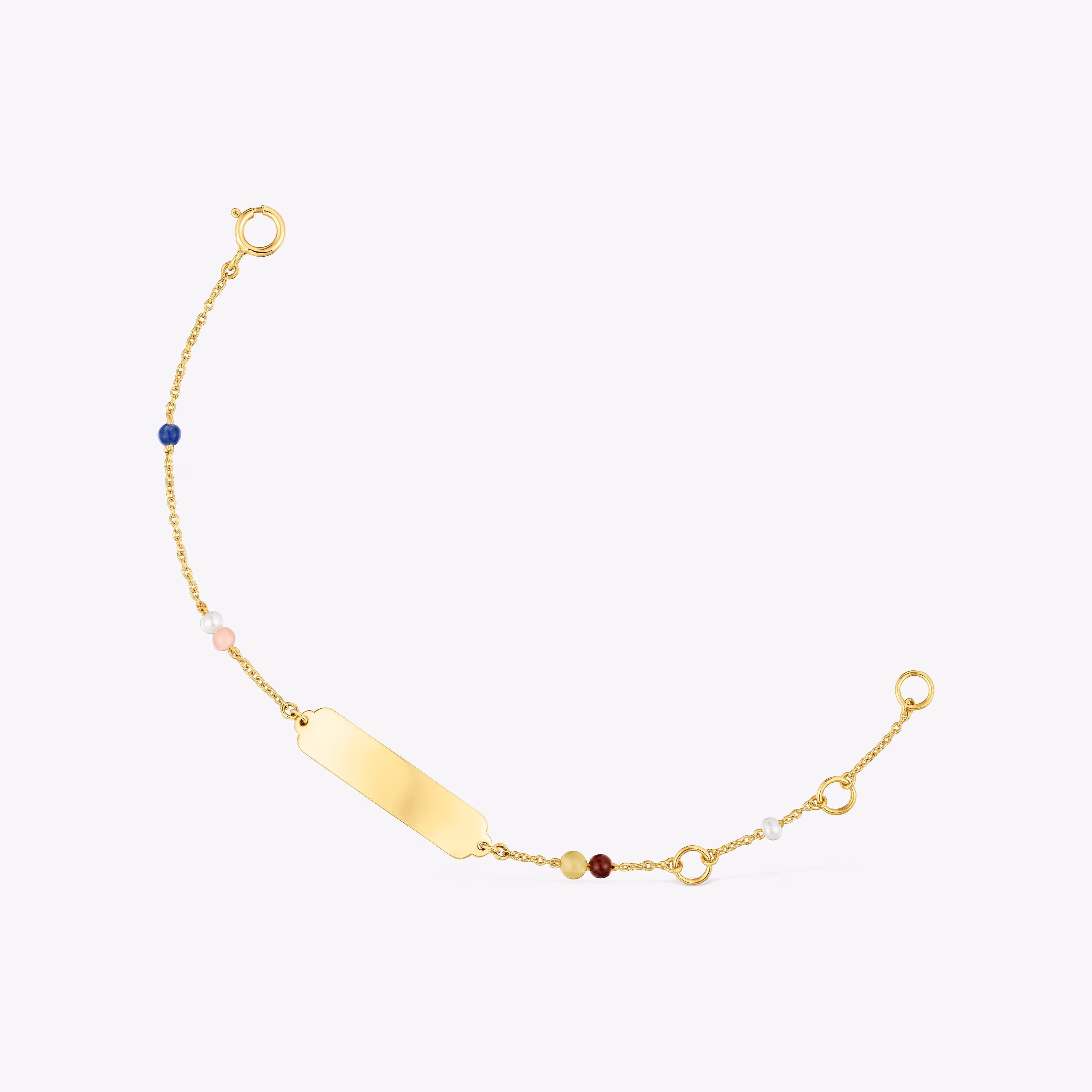 Pulsera placa de oro y gemas TOUS Baby