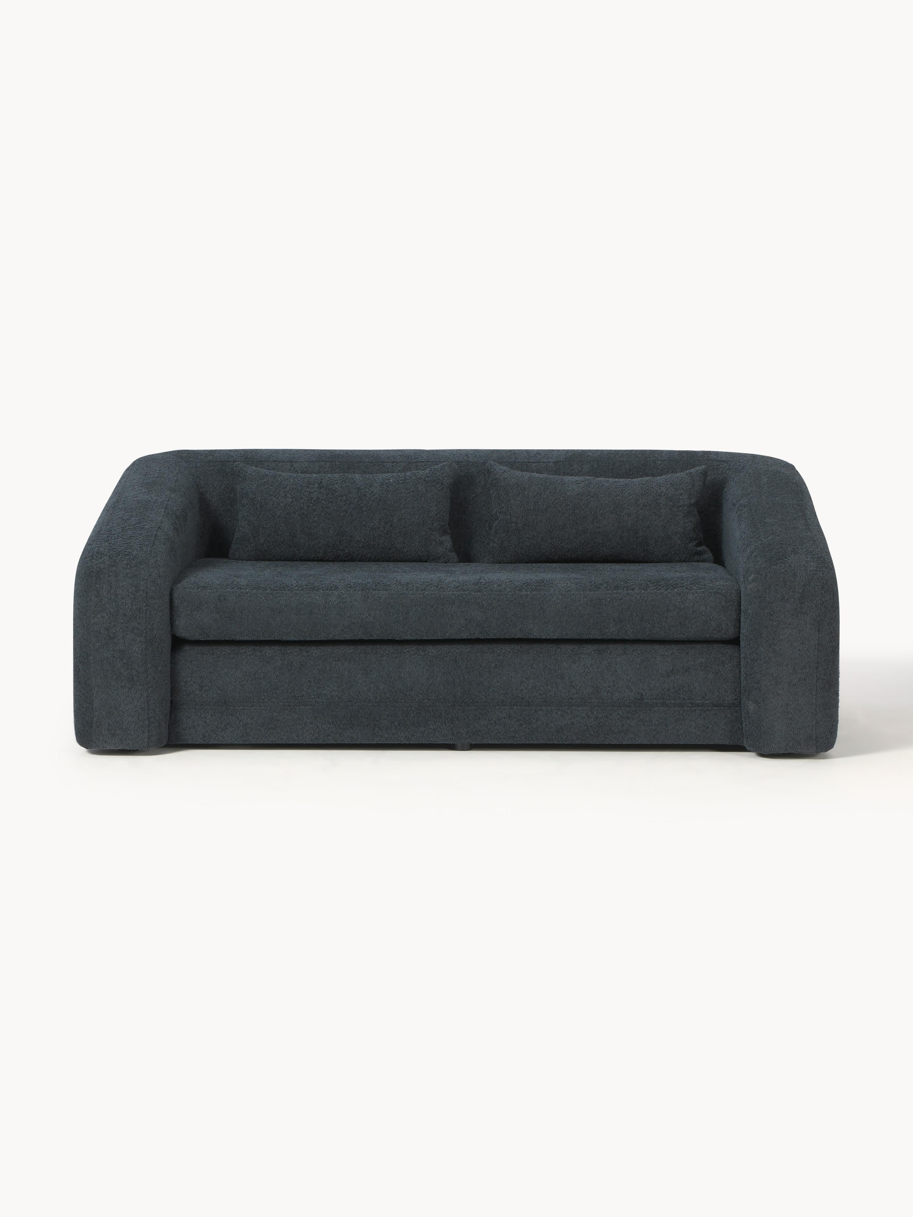 Schlafsofa Eliot (2-Sitzer) aus Teddy-Bouclé