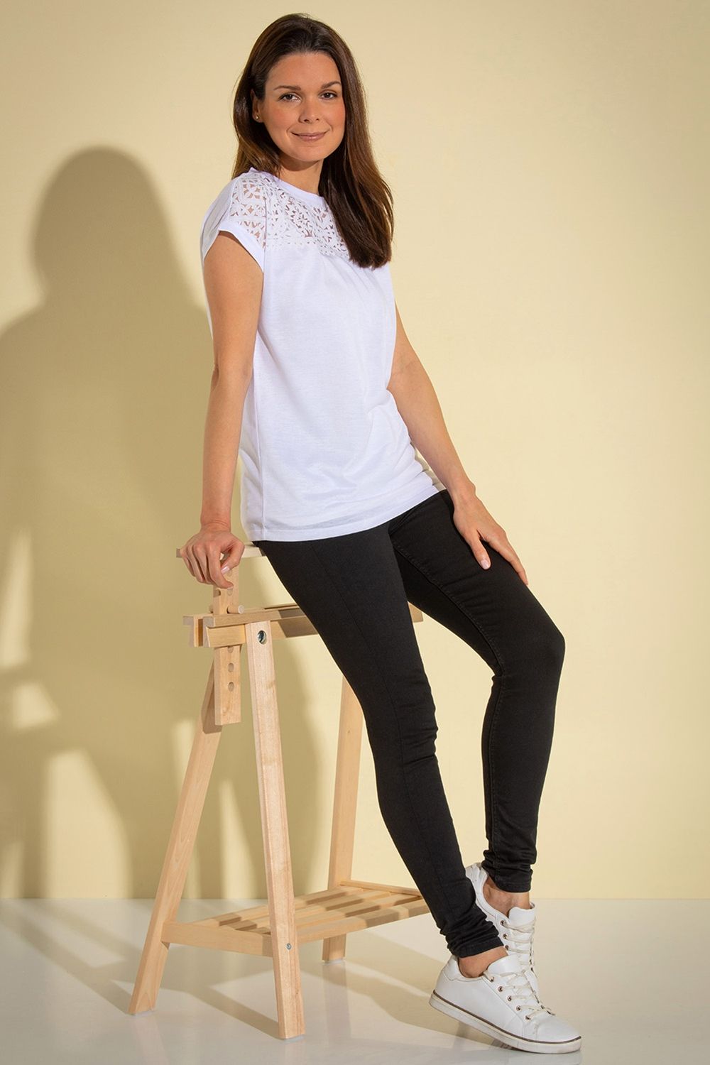 Klass. Embellished Jersey Top