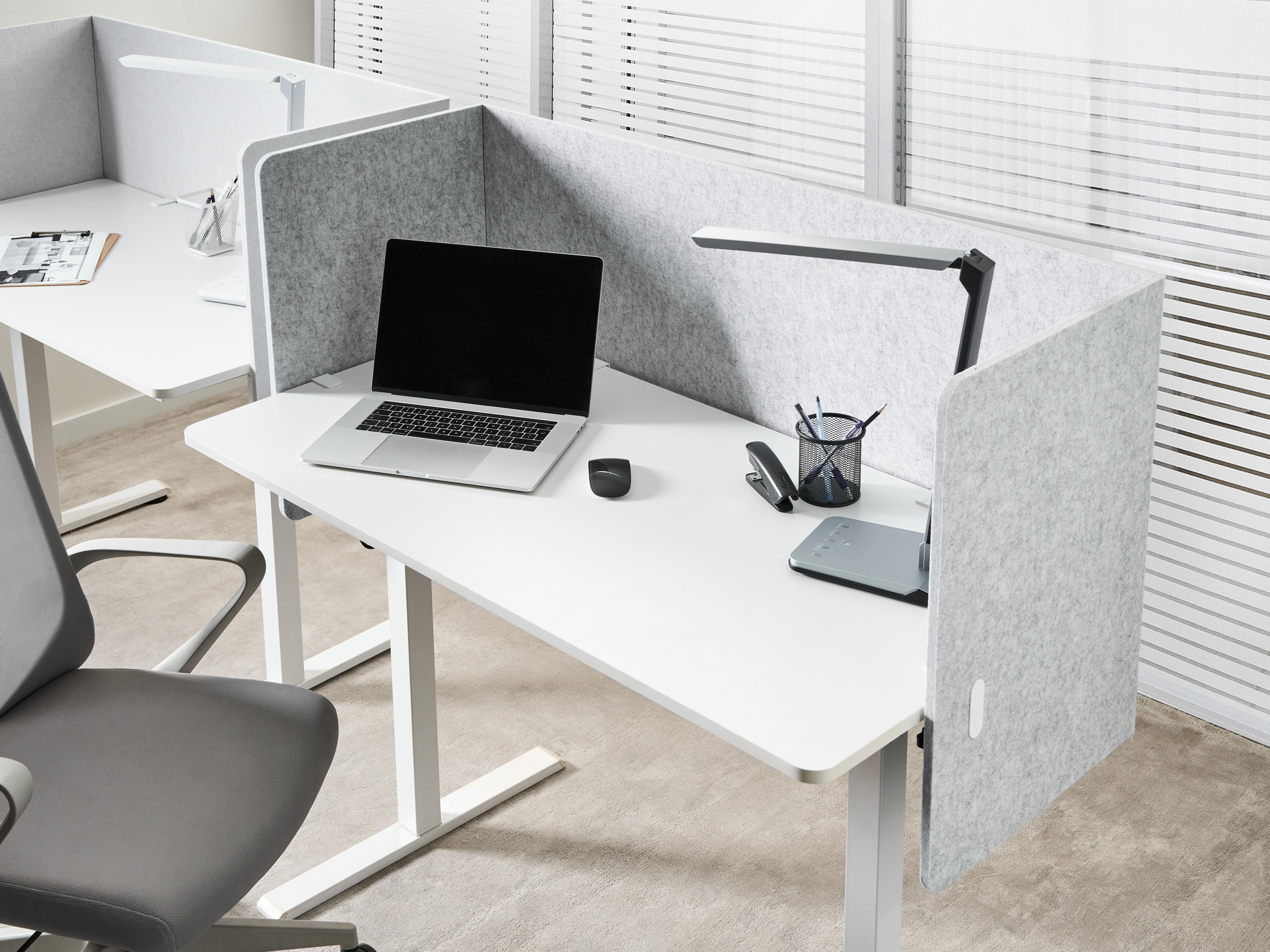Desk Screen SOLOA 210 x 61 cm Grey