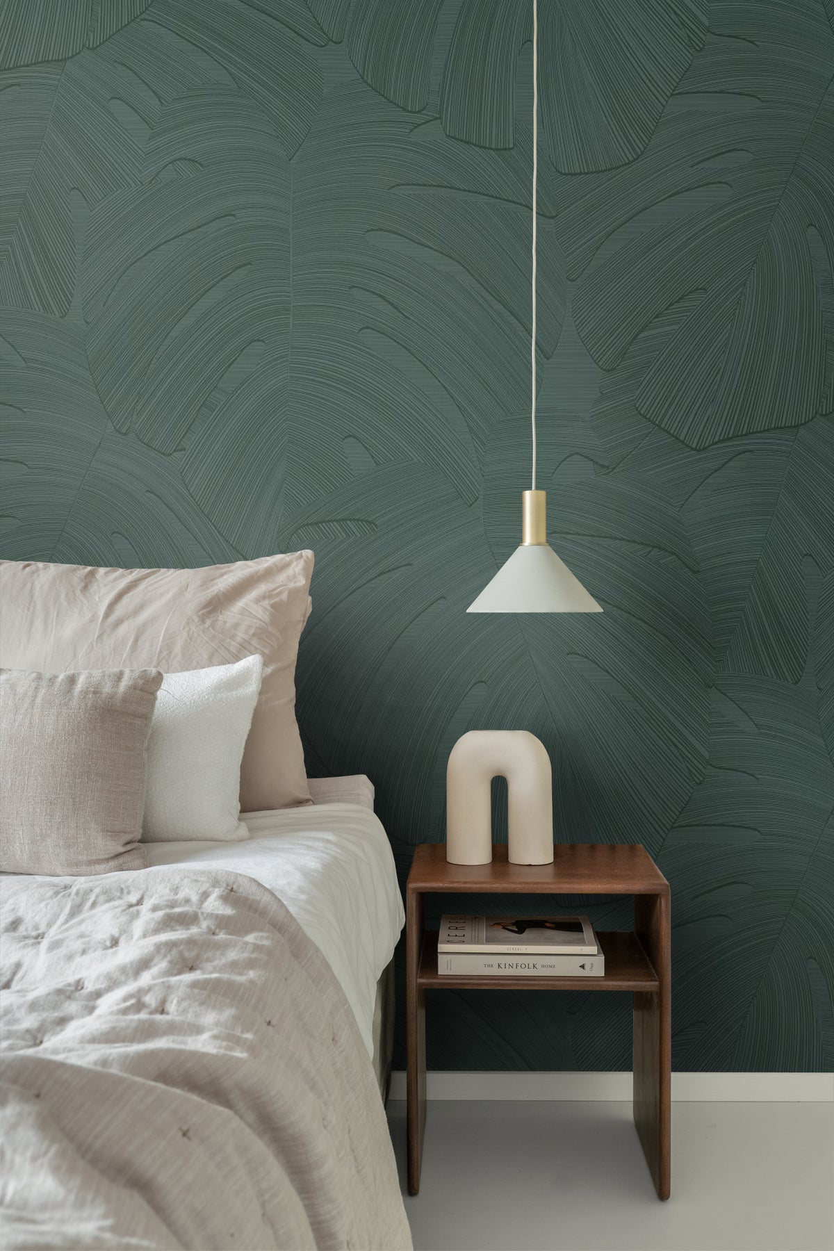 Origin Wallcoverings fotobehang tropische bladeren donkergroen - 300 x 279 cm - 357319