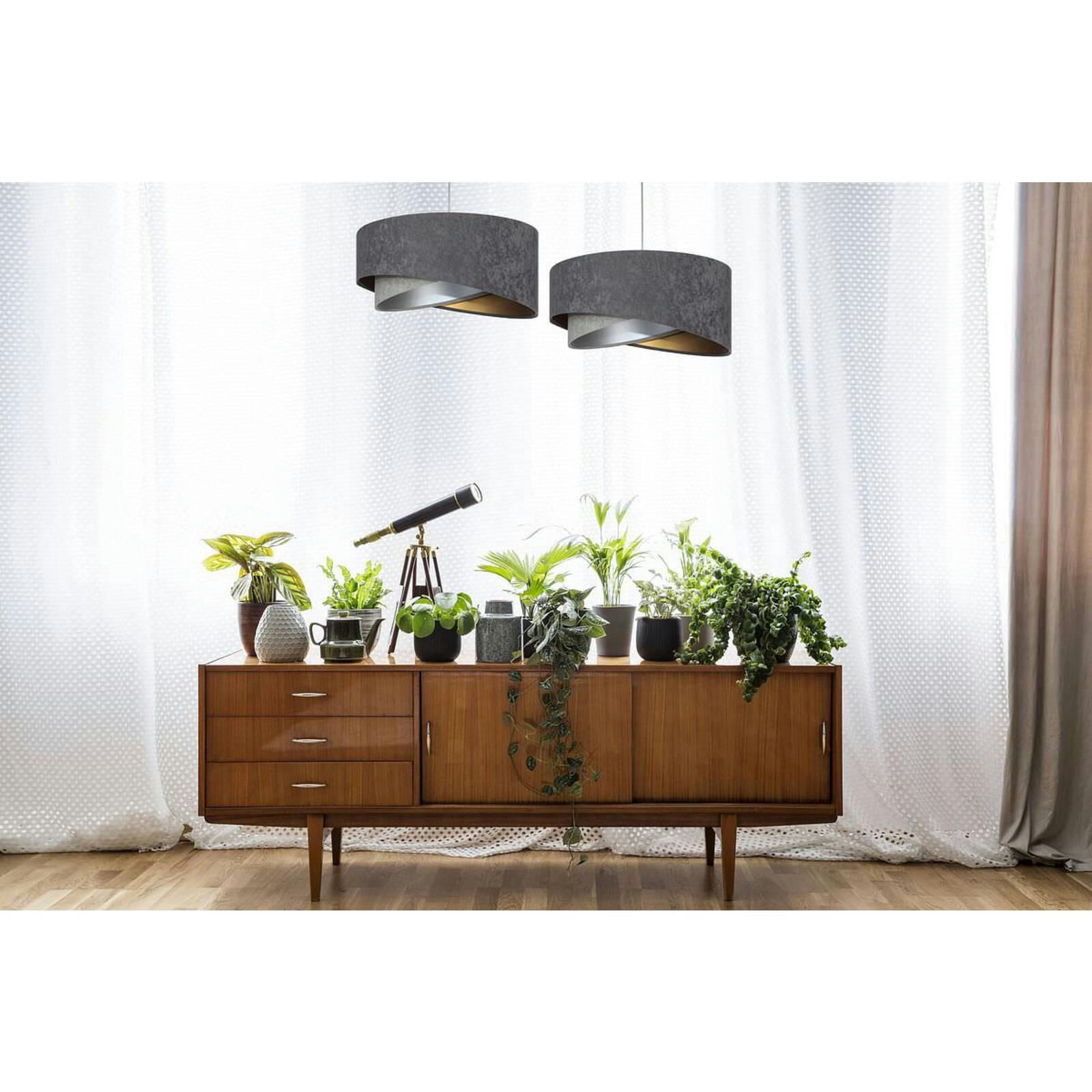 GALAXY - Suspension Tissu Gris 50x50x105 cm