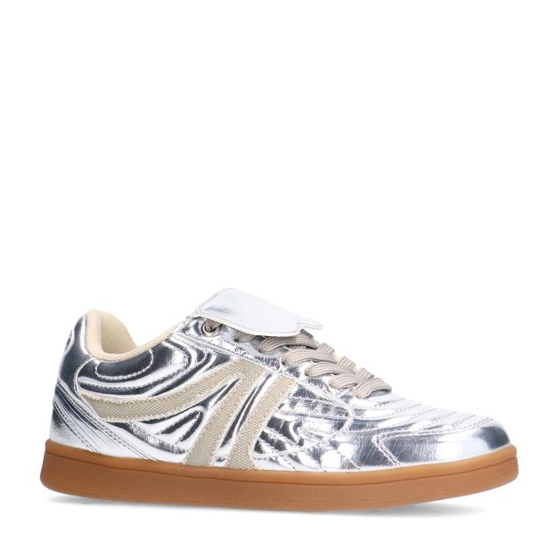 Zilveren metallic sneakers