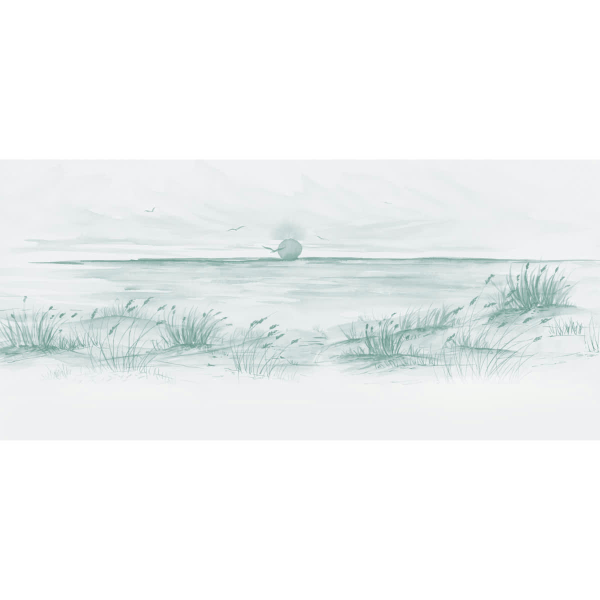 - Papier peint panoramique coucher de soleil 150 x 250 cm