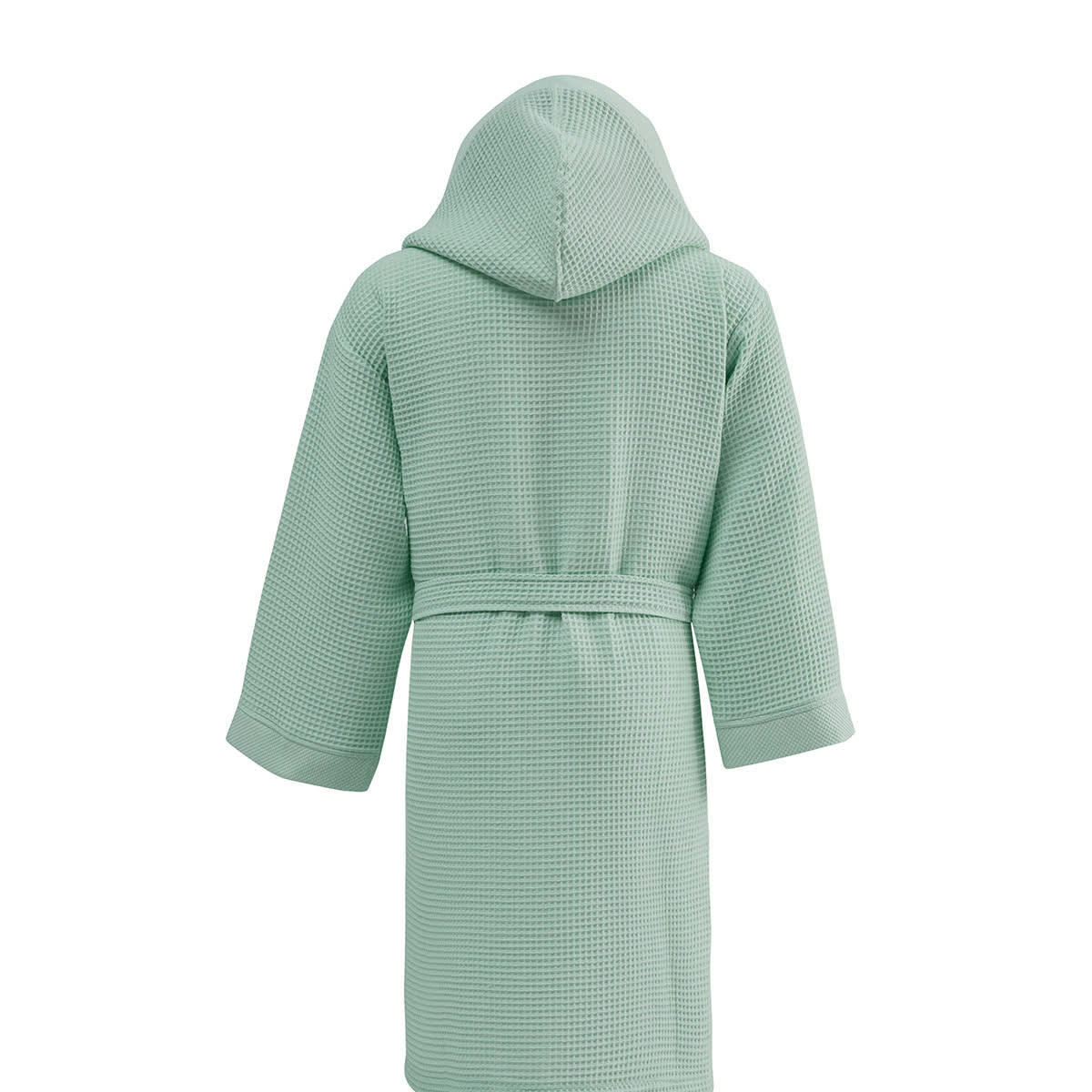 SPA - Peignoir mi-long nid d'abeille à capuche Menthe S
