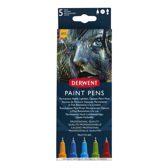 Derwent Paint Markers Pack 2 5 Pack