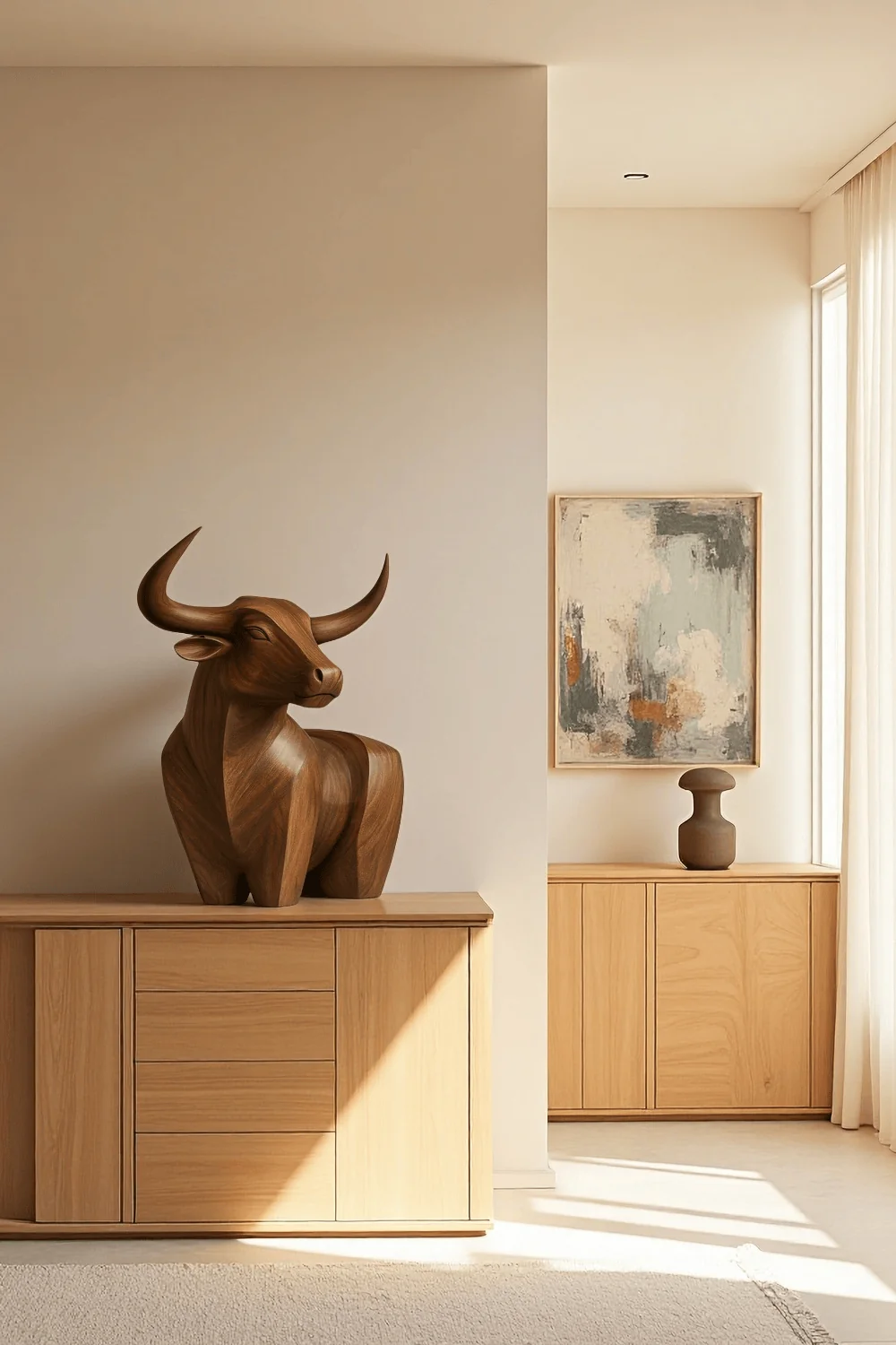 Bull Wood Sculpture #WA119