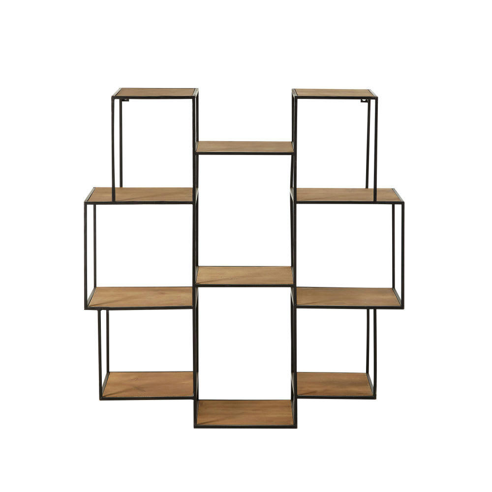 ACOMA - Etagère déstructurée en métal noir