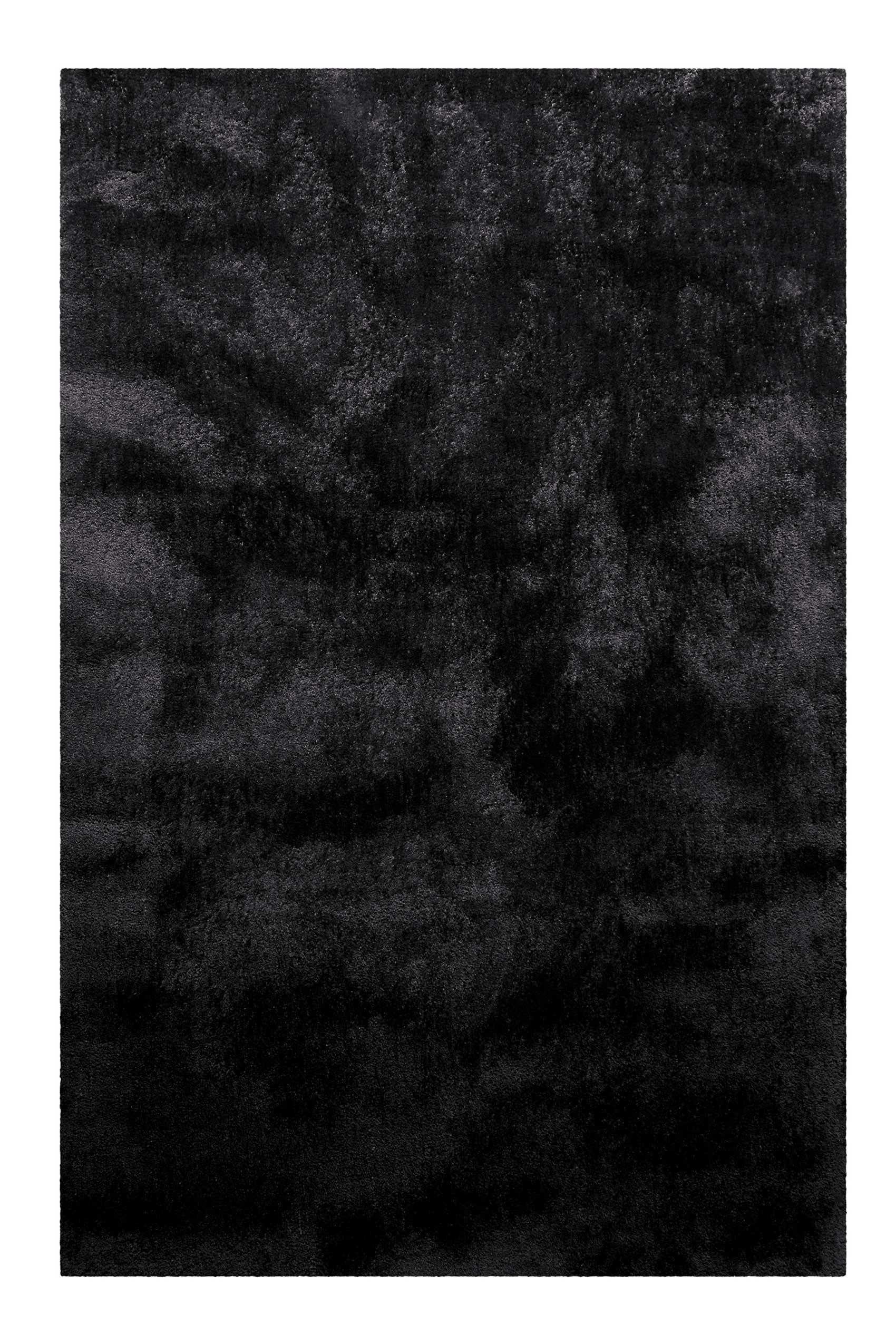 PISA - Tapis en microfibre dense noir 70x140 cm