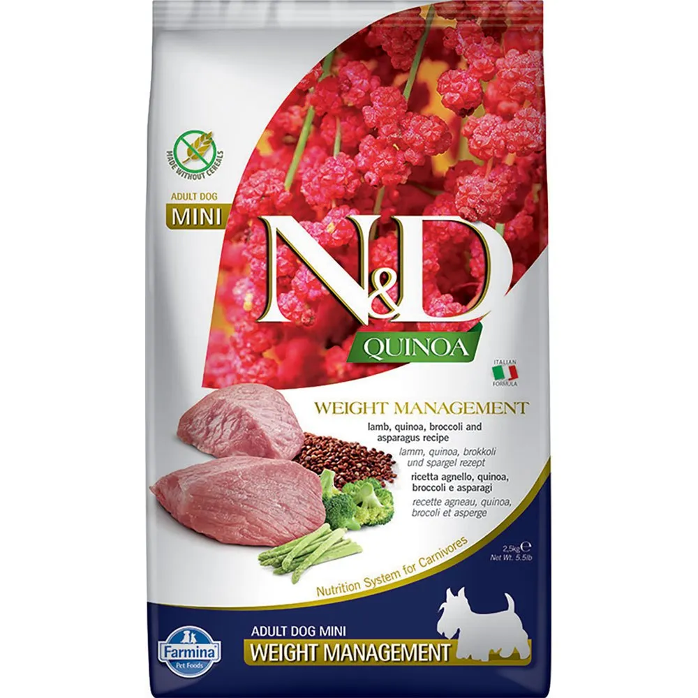 Farmina Quinoa Weight Management Mini Lamb Dog Food 2.5kg