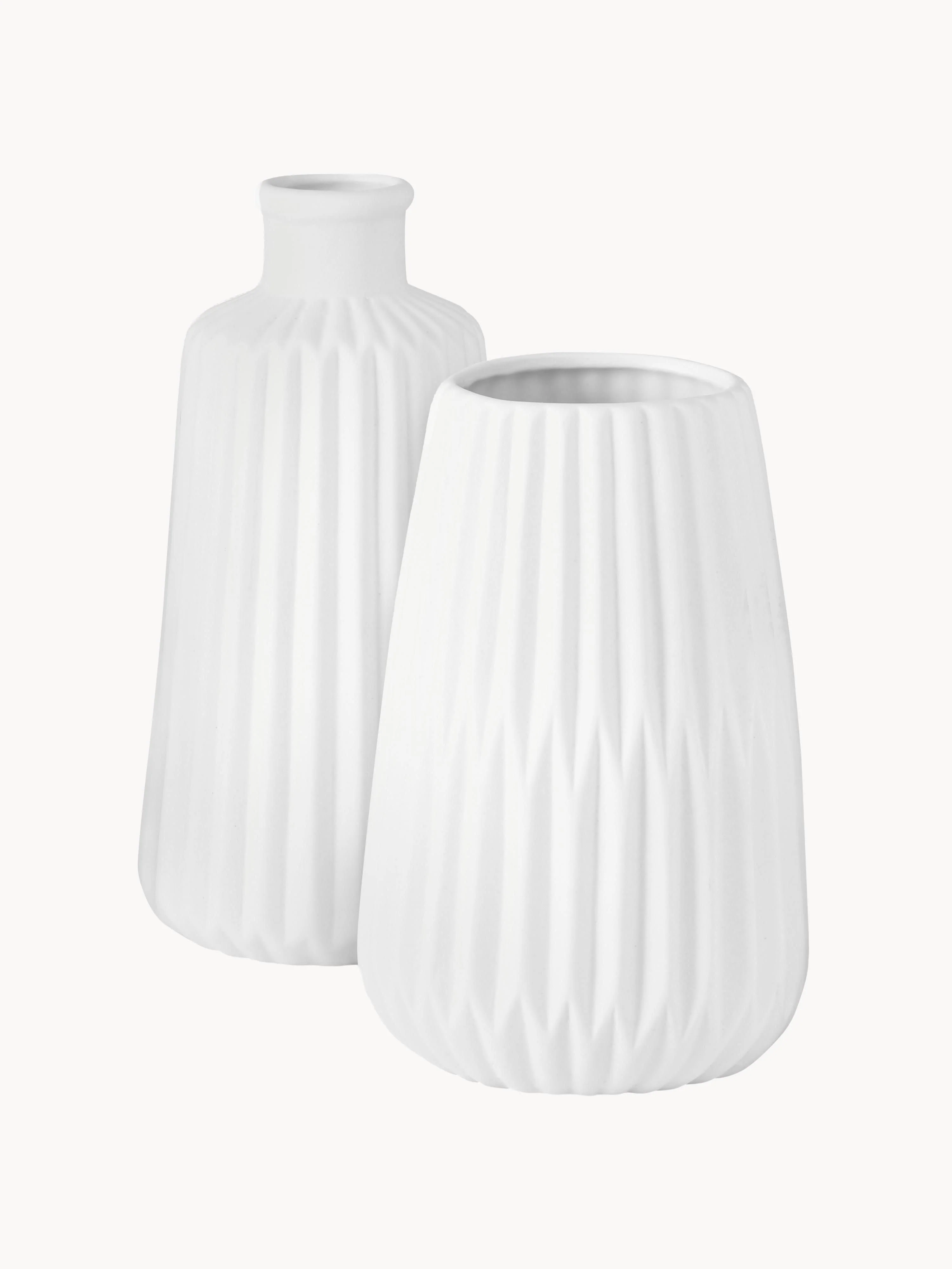Vasen Esko mit Rillenrelief, 2er-Set
