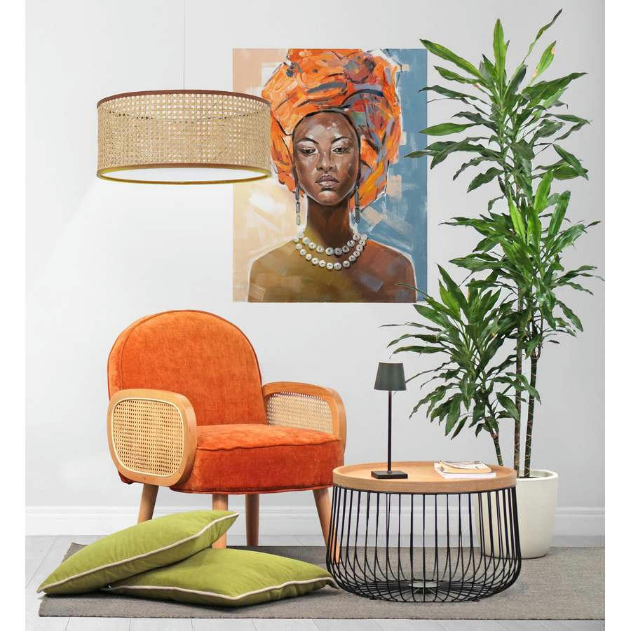 DORIS - Fauteuil design en tissu orange