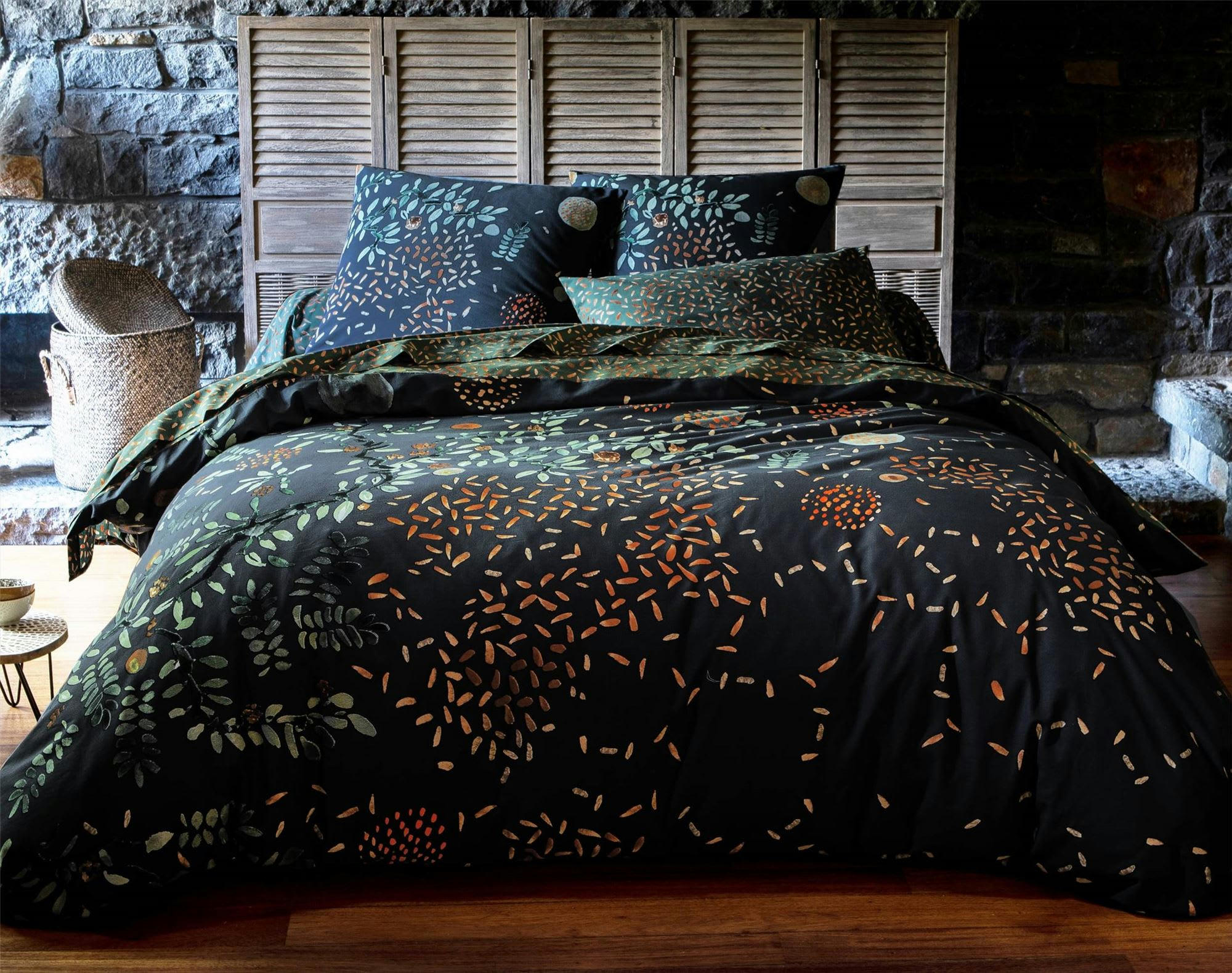 MAGIC FOREST - Taie sac 63x63 vert en coton