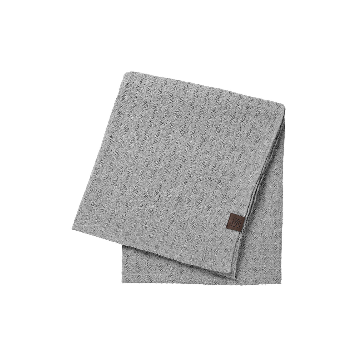 Strikket Plaid Wave, med grey melange