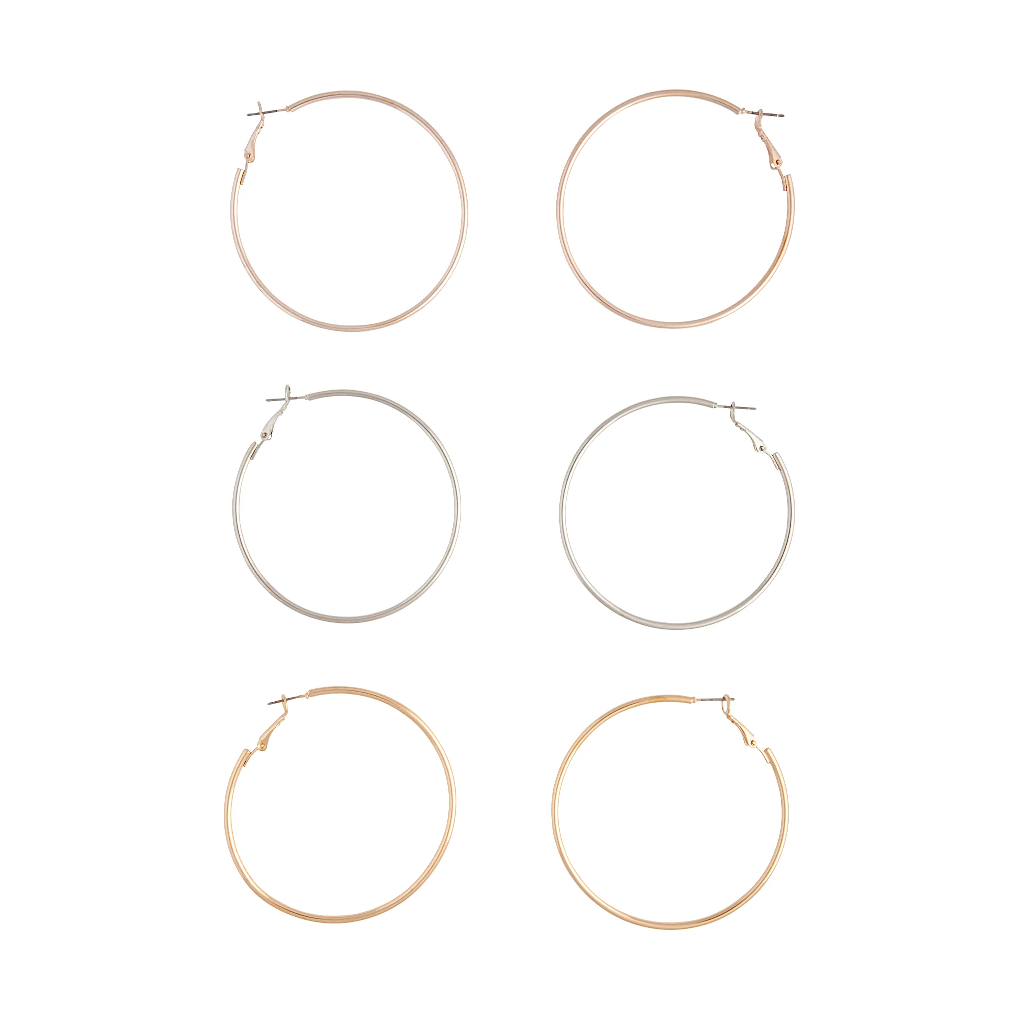 Mix Tube Big Hoop Earring Pack