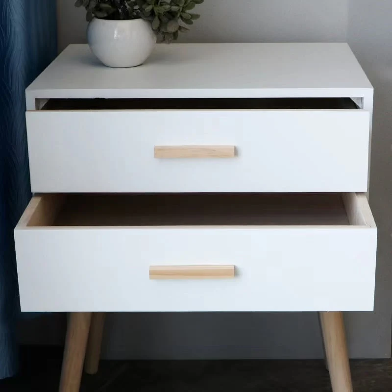 2-drawers Storage Cabinet Nightstand