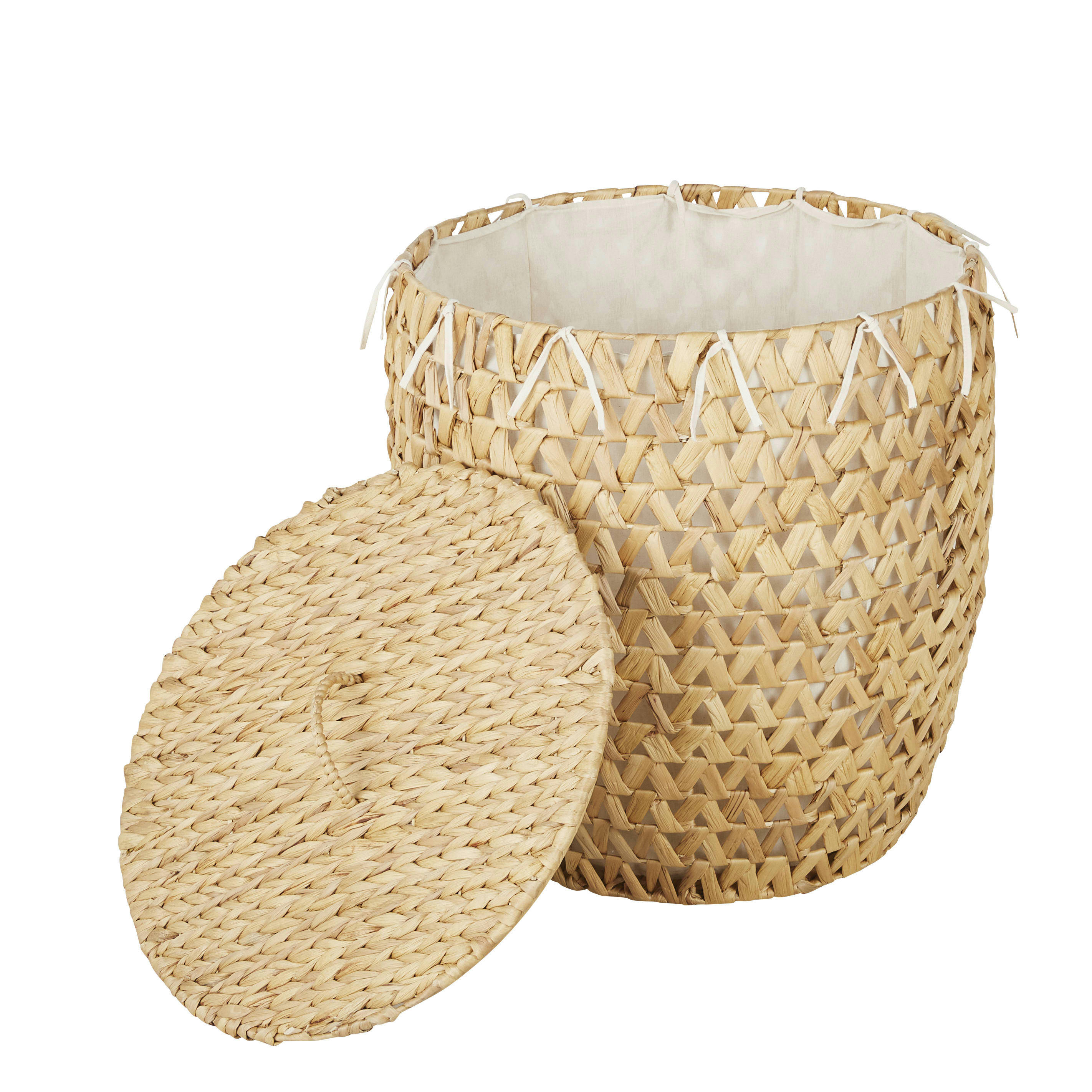 ARMANDINE - Panier de rangement en jacinthe d'eau tressée