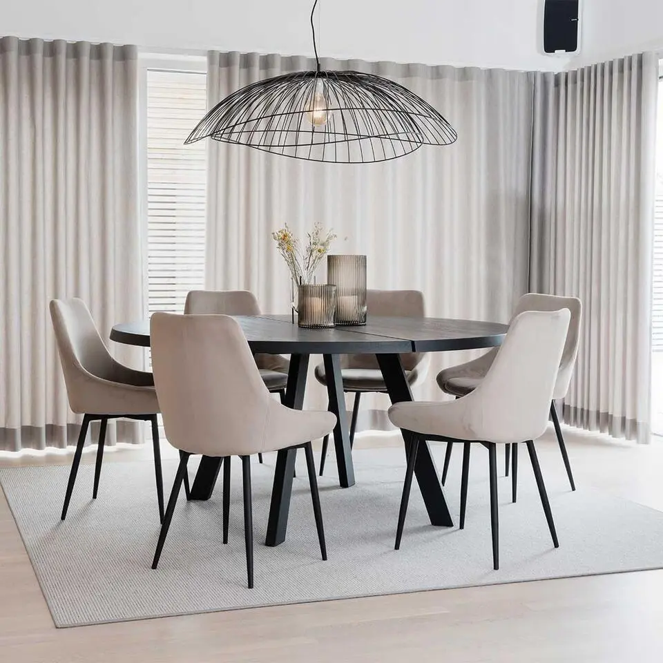 Rowico Home Sierra Velvet Eetkamerstoel Beige