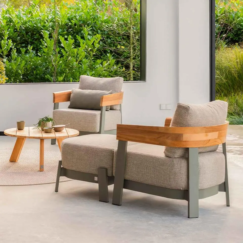 4 Seasons Outdoor Cosmic loungetafel &Oslash;65 cm antractiet - teak