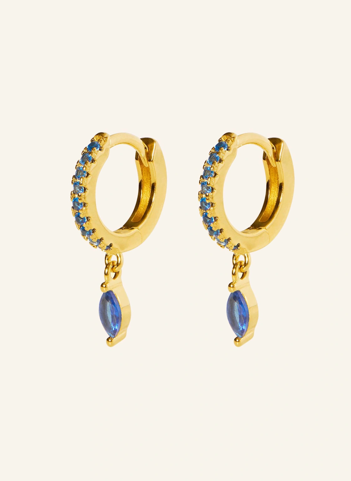 OHH LUILU Ohrhänger KYLEE PETAL HOOPS BLUE by GLAMBOU