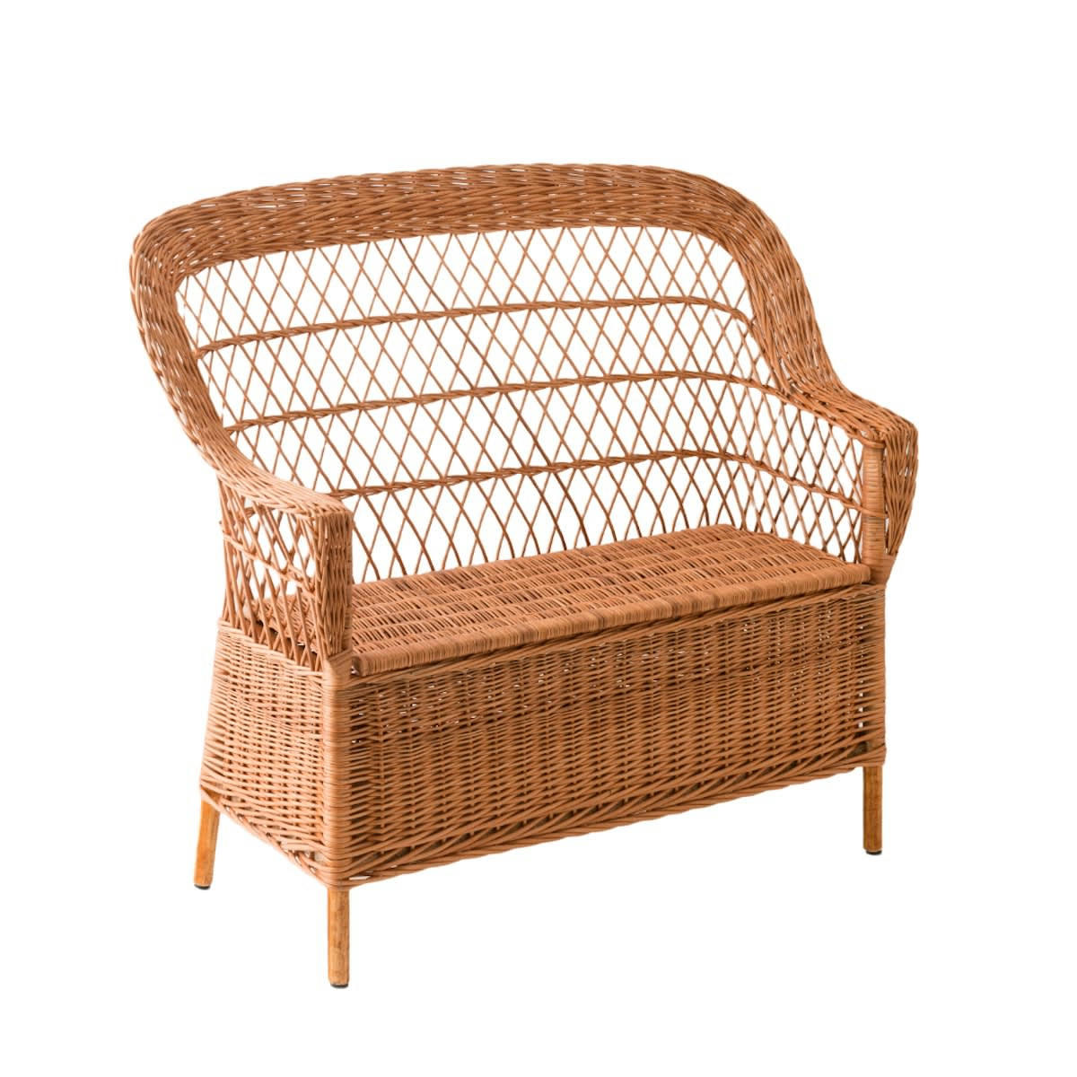 COFFRE - Banc en osier