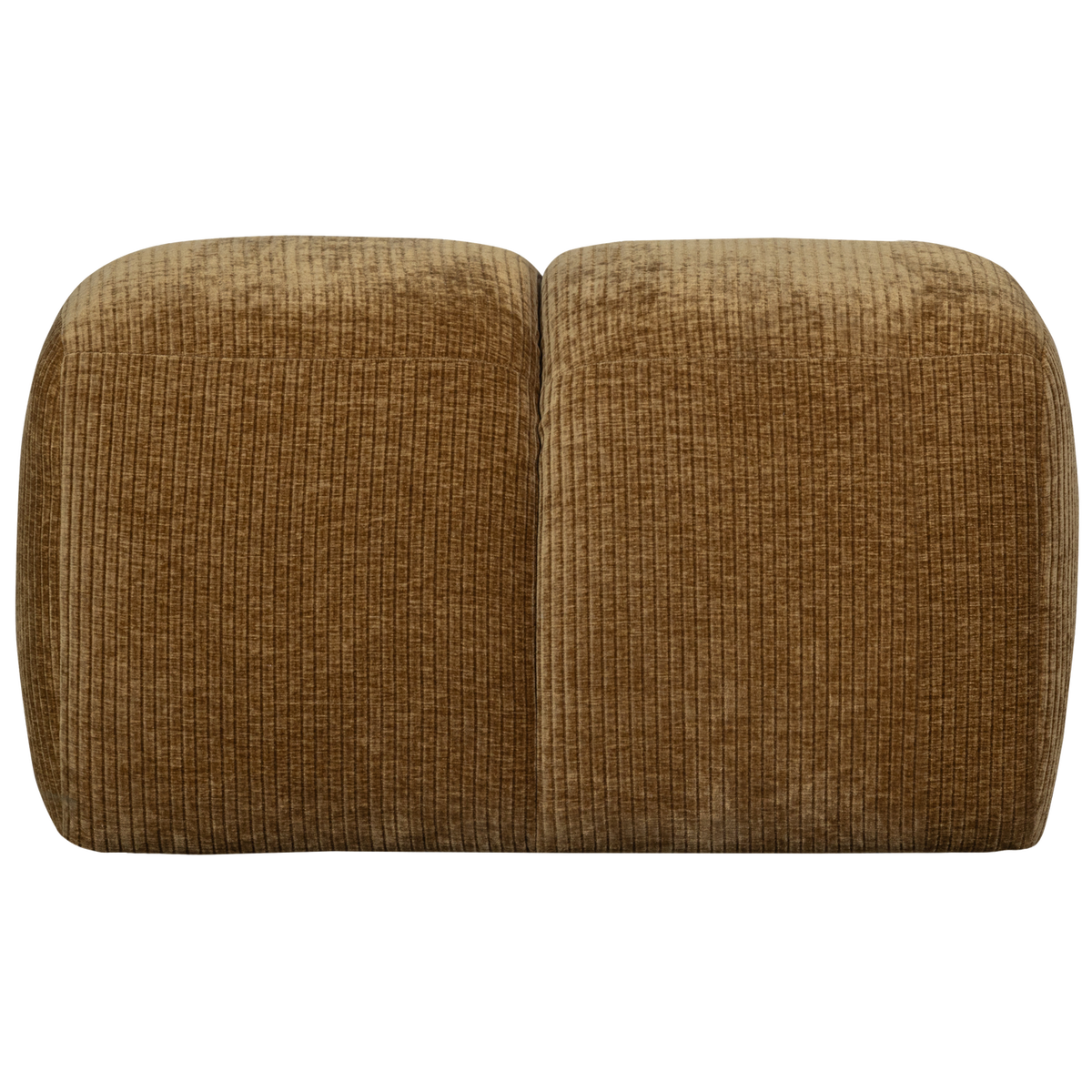 WOOOD poef Mojo - Geweven Ribstof - Honing Geel - 80x60x45
