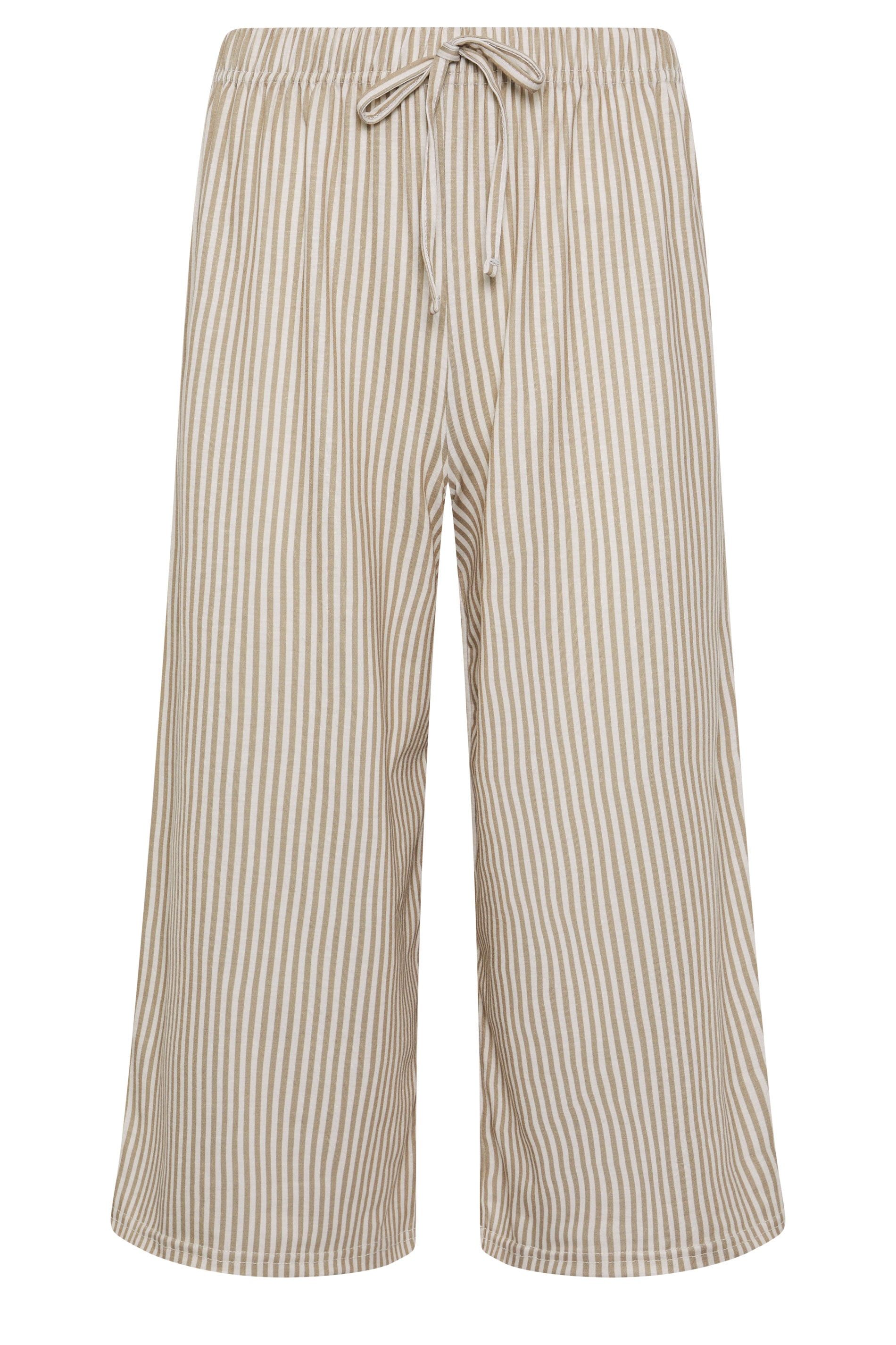 M&Co Petite Stripe Wide Leg Culottes