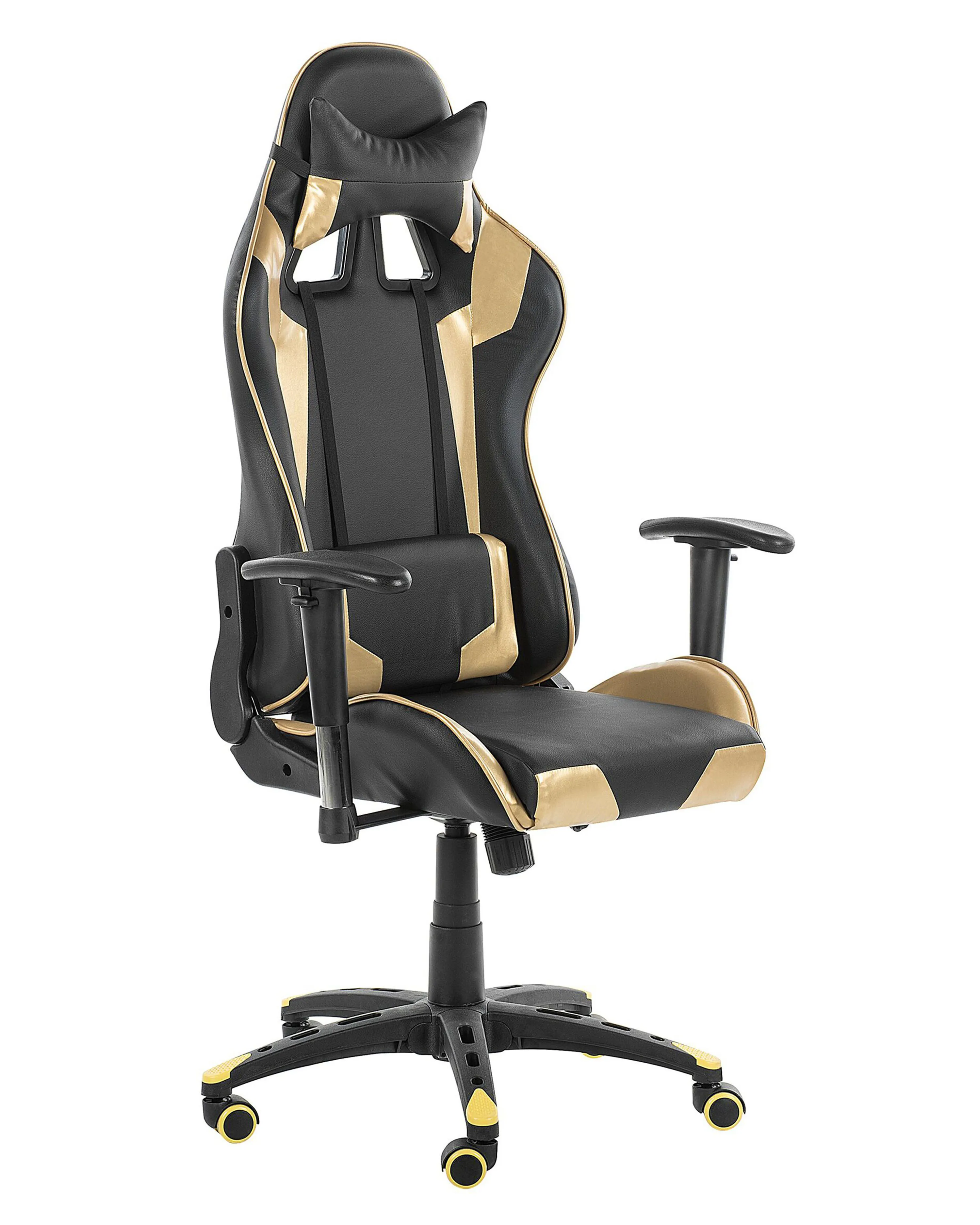 Gaming Chair KNIGHT Faux Leather Gold