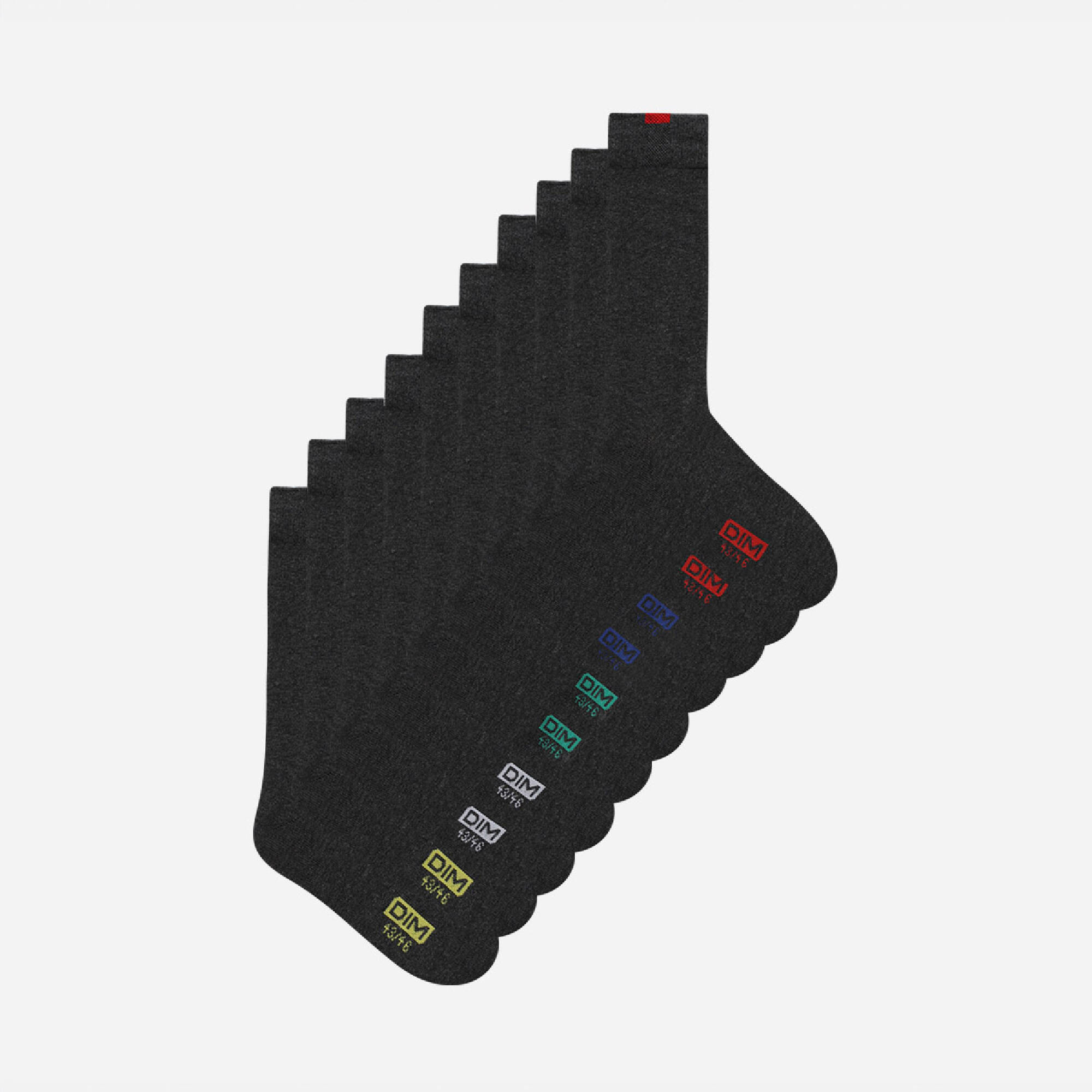 Mi-chaussettes coton mélangé EcoDIM&reg; - lot de 5 paires