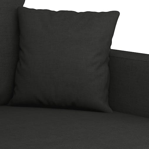 NNEVL 2-Seater Sofa Black 140 cm Fabric