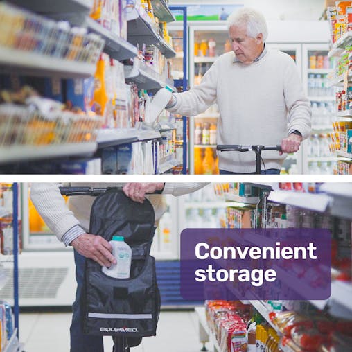 NNEMB Knee Scooter Walker-10 Tyres-Dual Brakes-Bag-Broken Leg Ankle Foot Mobility-Crutches Alternative-Titanium colour