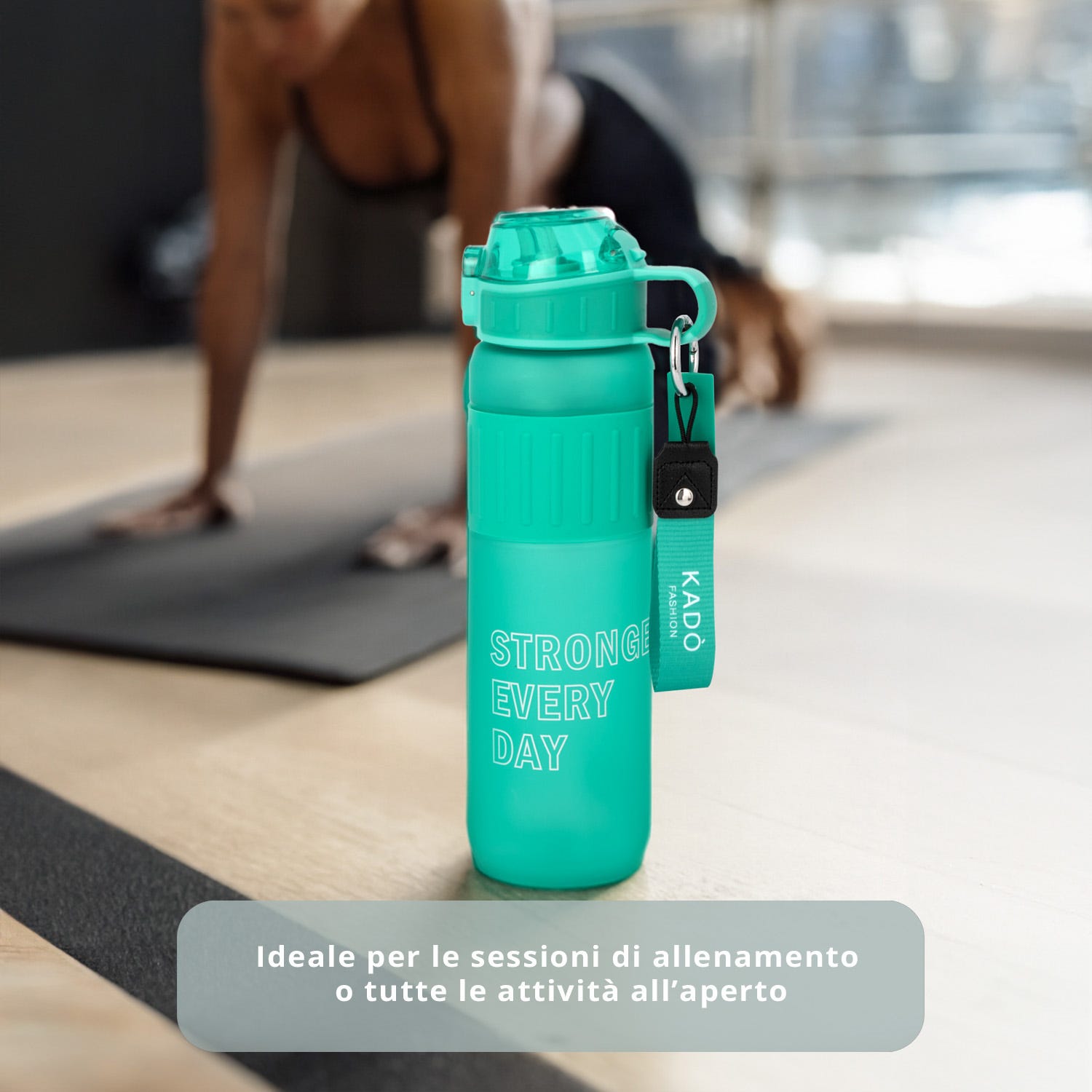 Borraccia scritta motivazionale 1 L azzurro Hydrea