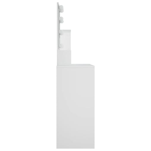 NNEVL Dressing Table with LED White 86.5x35x136 cm