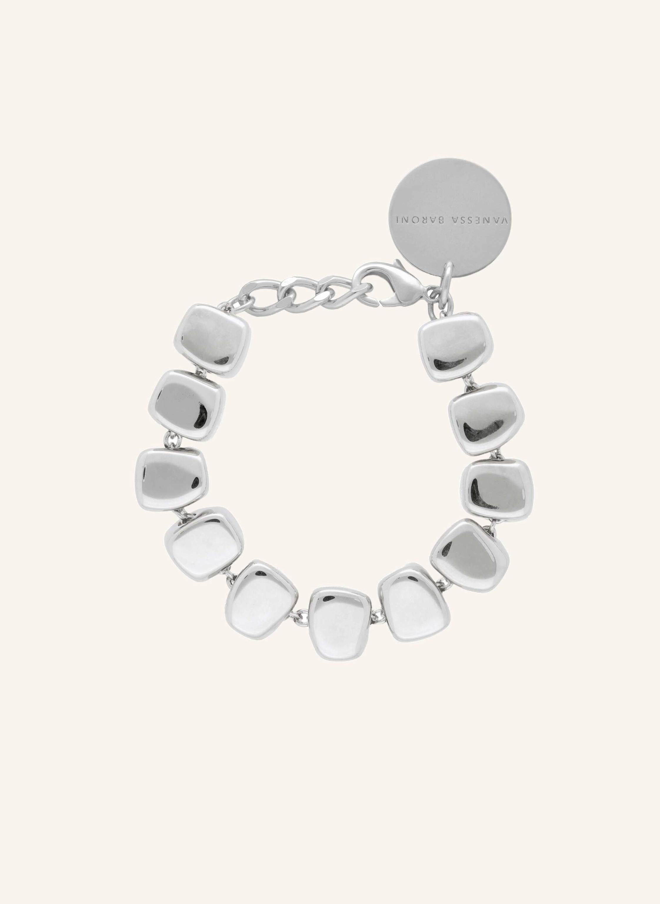VANESSA BARONI Armband MINI ORGANIC SHAPED BRACELET SNOW GREEN MARBLE by GLAMBOU