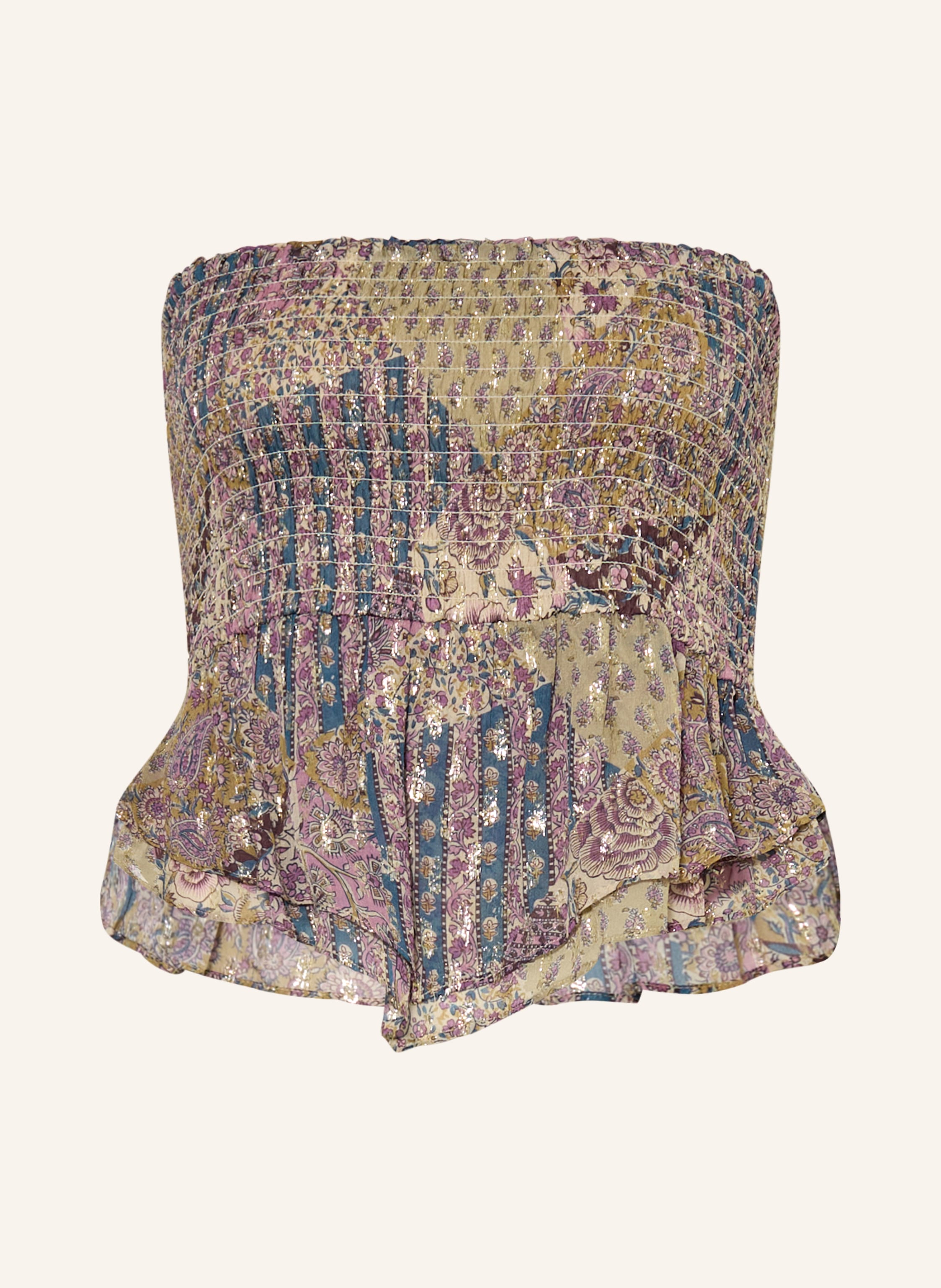 ba&sh Off-Shoulder-Top PRETTY mit Glitzergarn
