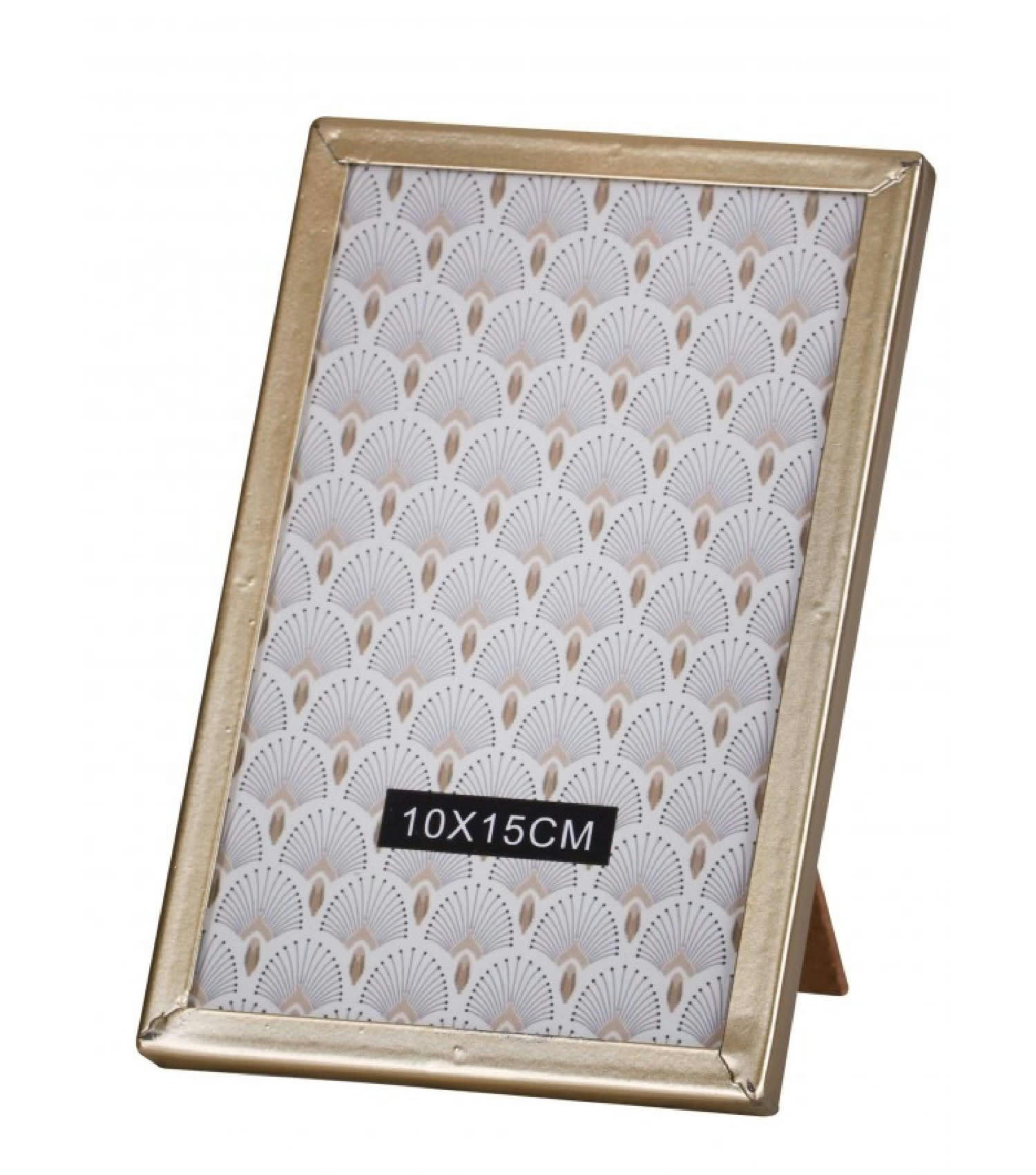 GOLD HOME - Cadre photo à poser en verre et métal doré 10x15