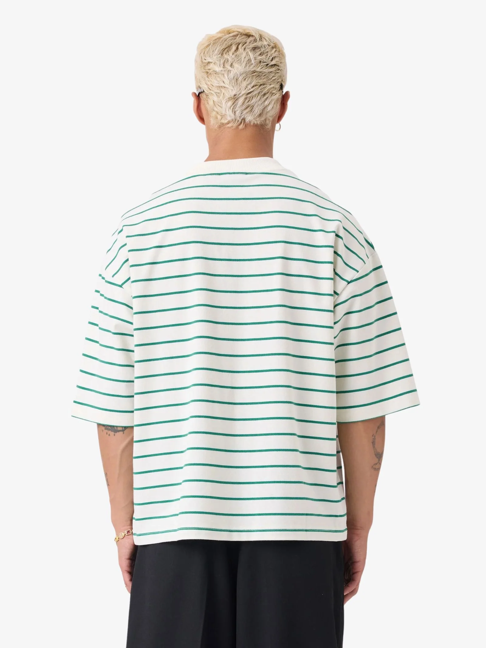 Stripe Crop Flow Tee