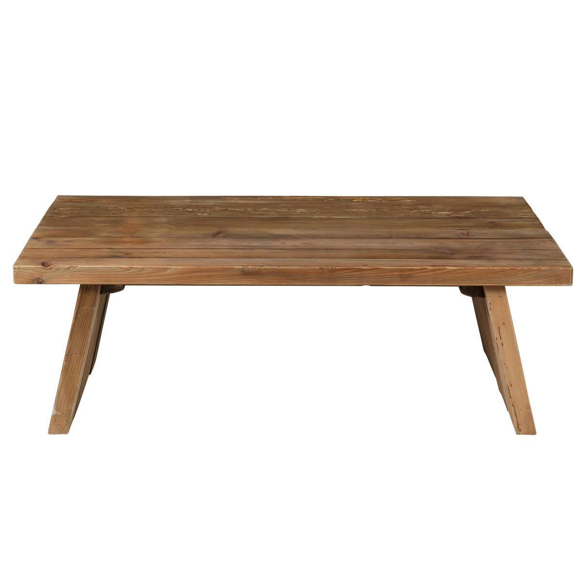 NEBRASKA - Table basse rectangulaire 135 cm en pin recyclé