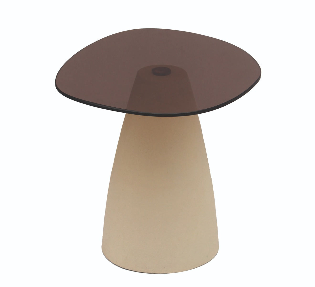 Brix salontafel Mylon beige - glas - 50 cm