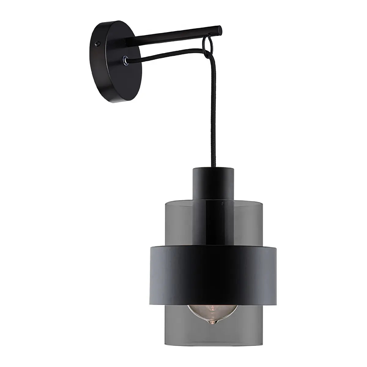 Freelight wandlamp Chiasso - 1 lichts - 22 x 40  cm - zwart