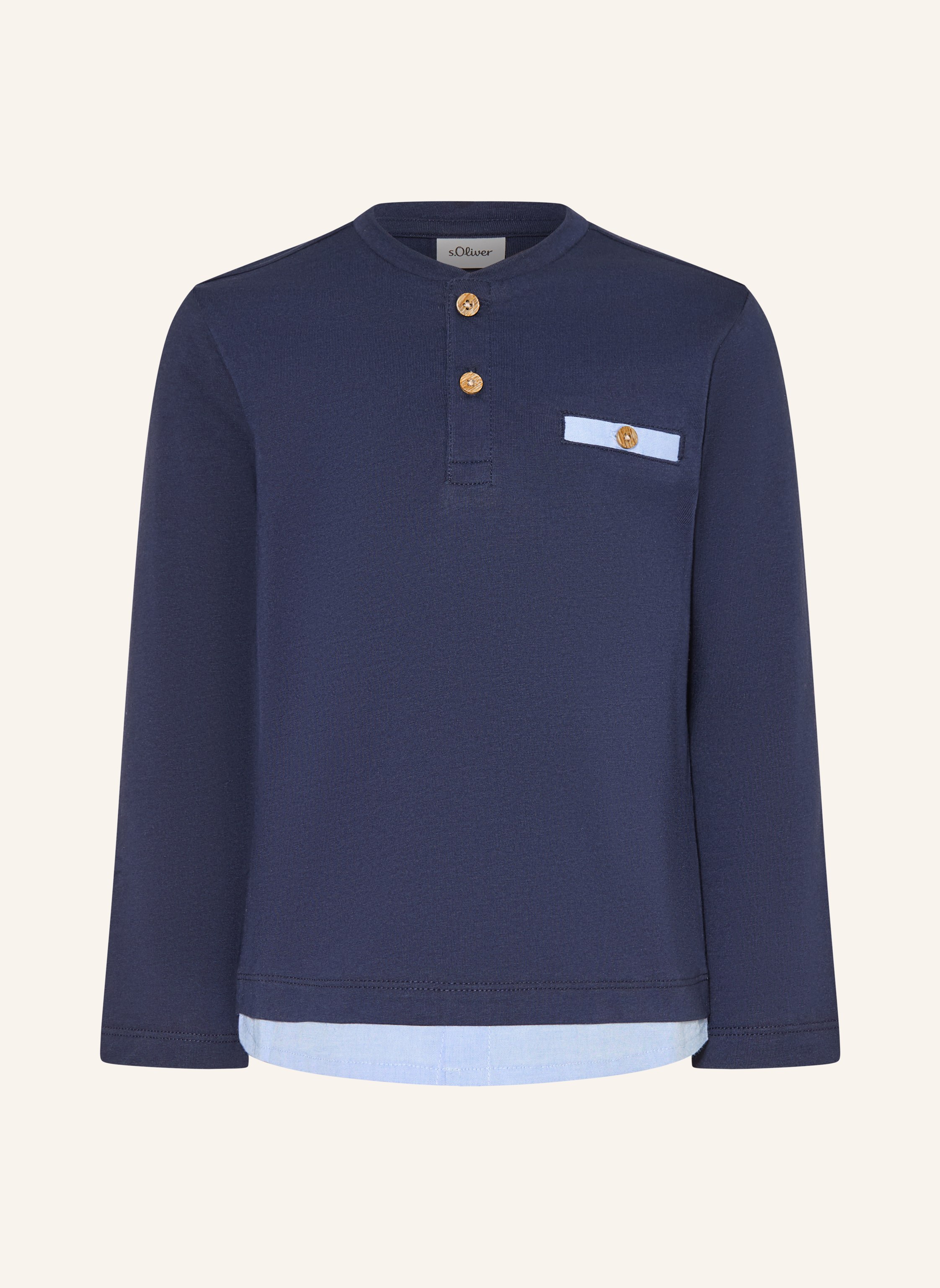 s.Oliver RED Henley-Shirt